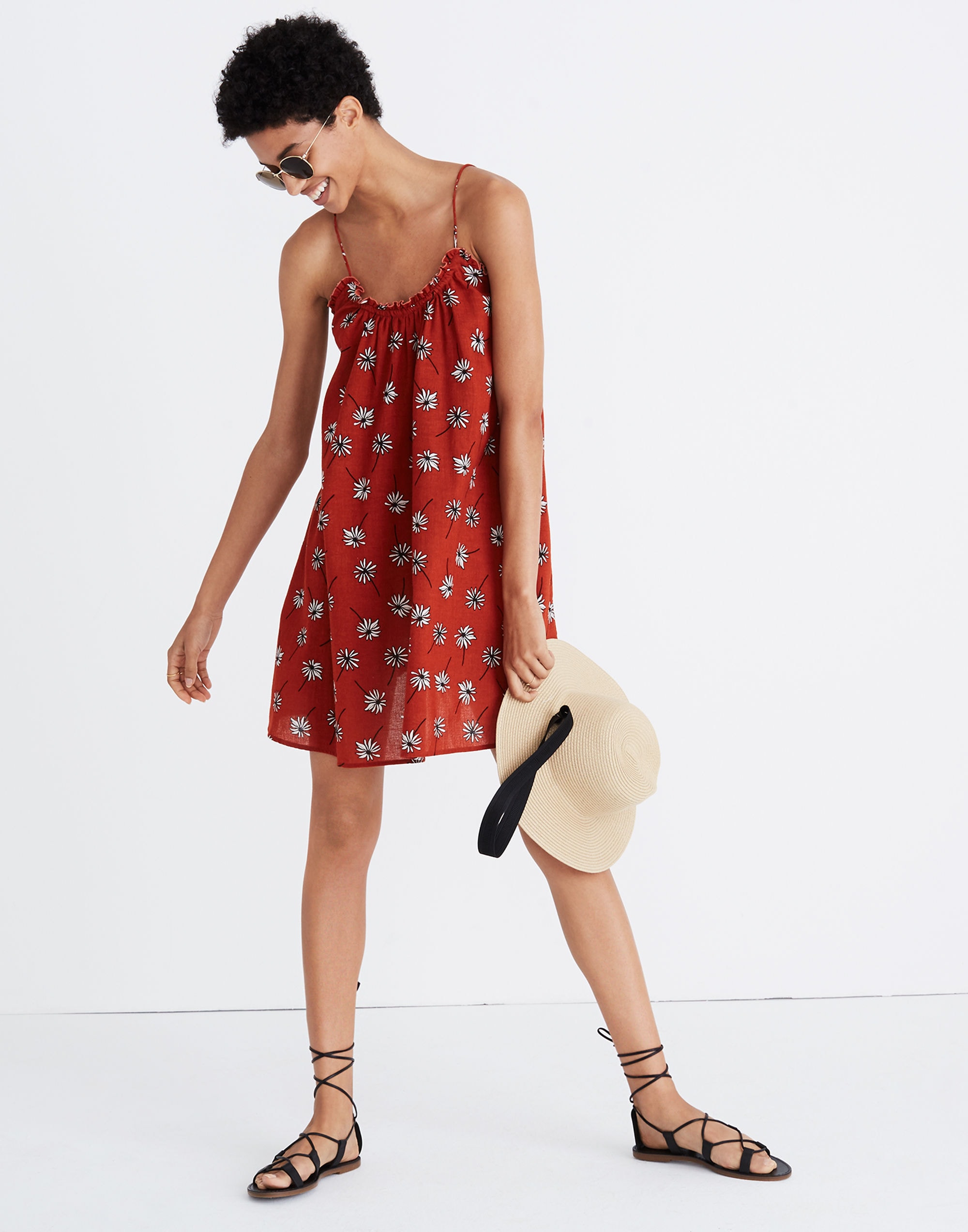 Tulum Cover-Up Dress in Fresh Daisies