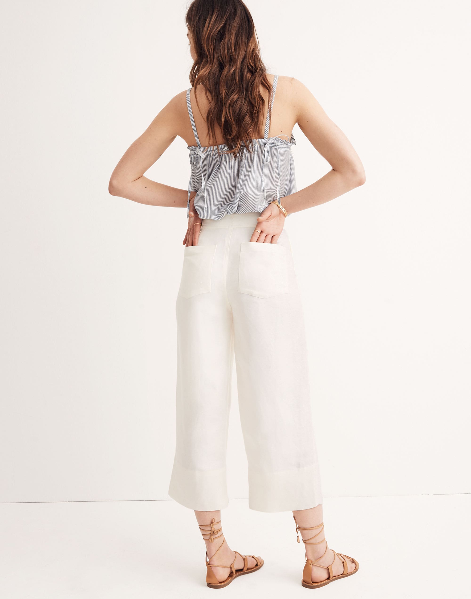Linen Wide-Leg Pants