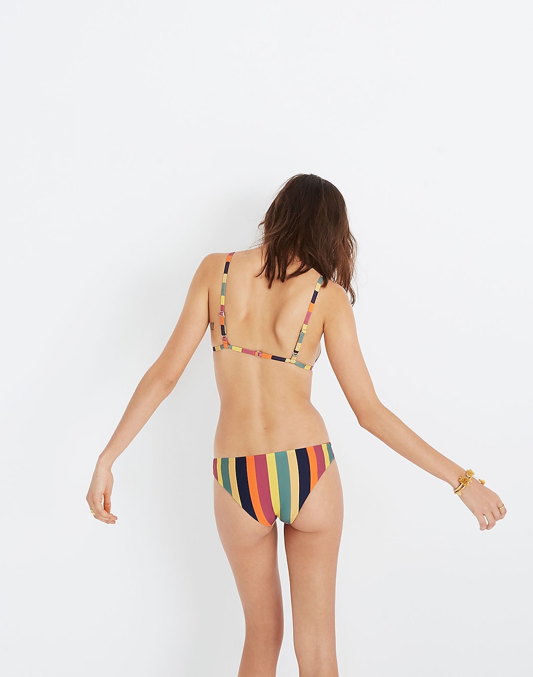 Madewell x Tavik® Jett Bikini Top in Rainbow Stripe