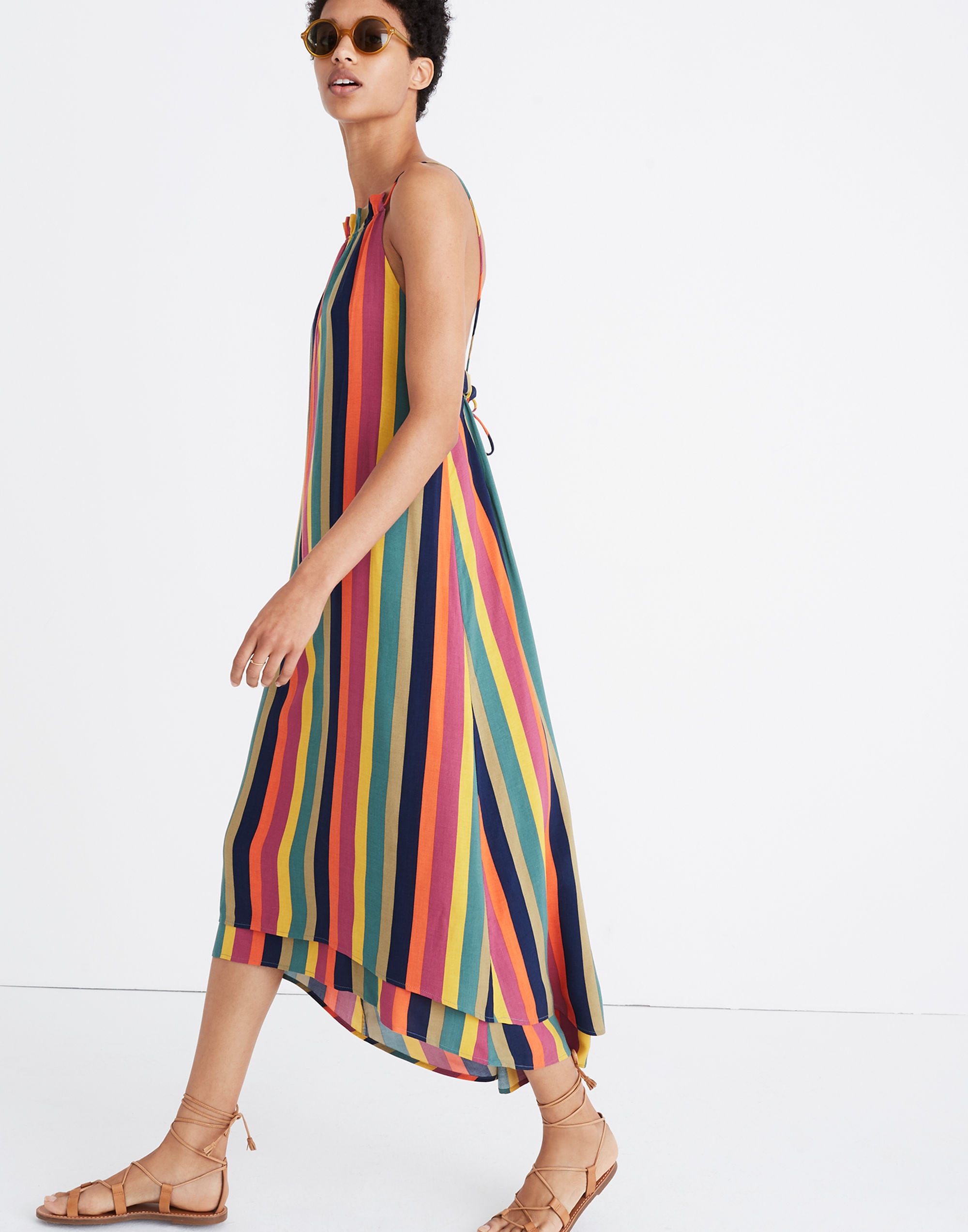 Madewell x Tavik&reg; Lucca Cover-Up Dress in Rainbow Stripe