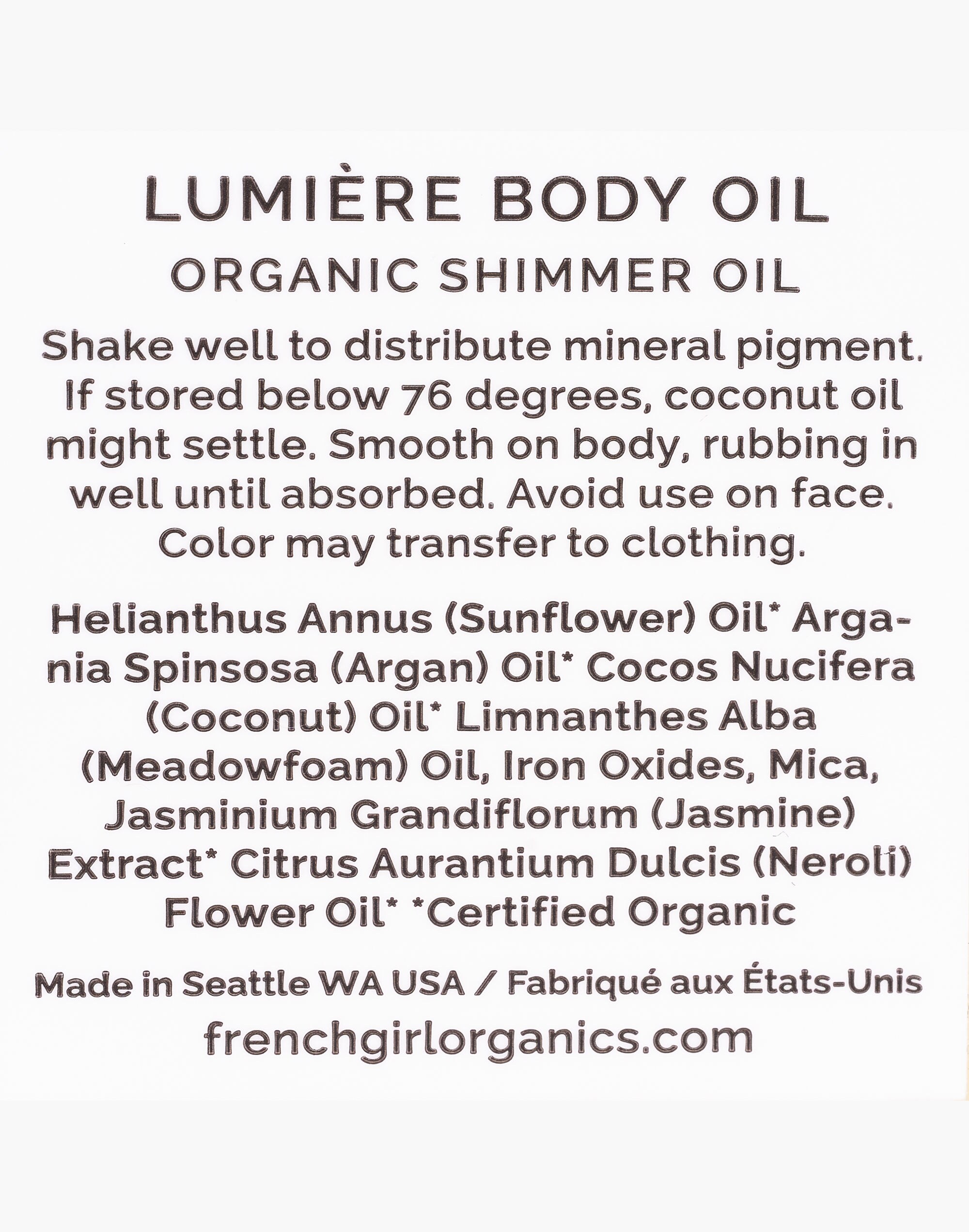 French Girl&trade; Lumiere Moonlight Body Oil