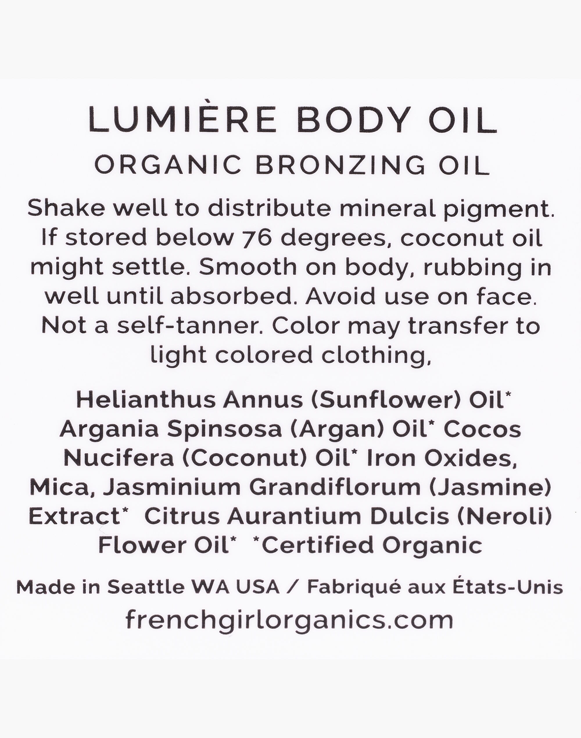 French Girl&trade; Lumiere Bronzing Body Oil