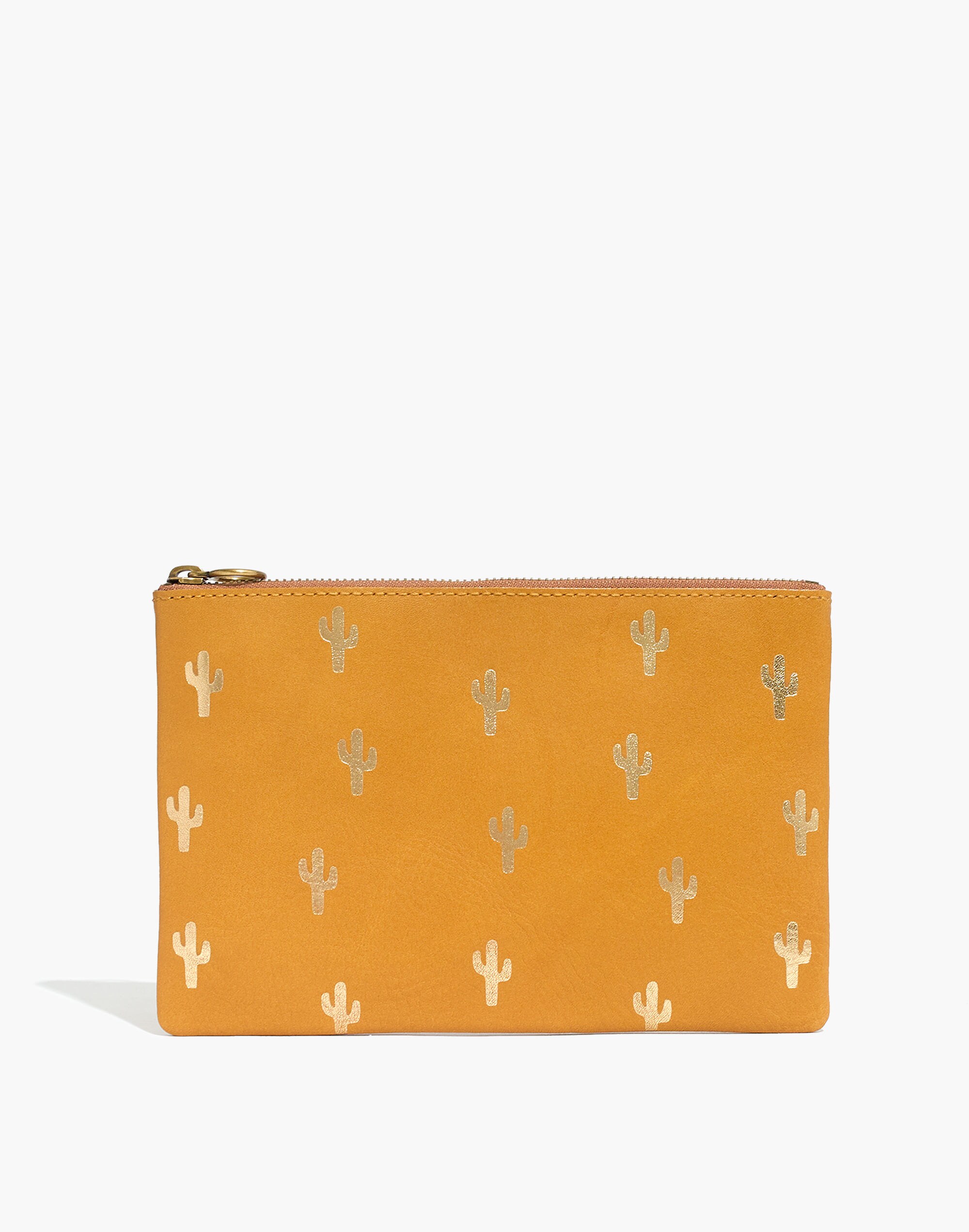 The Leather Pouch Clutch: Cactus Embossed Edition