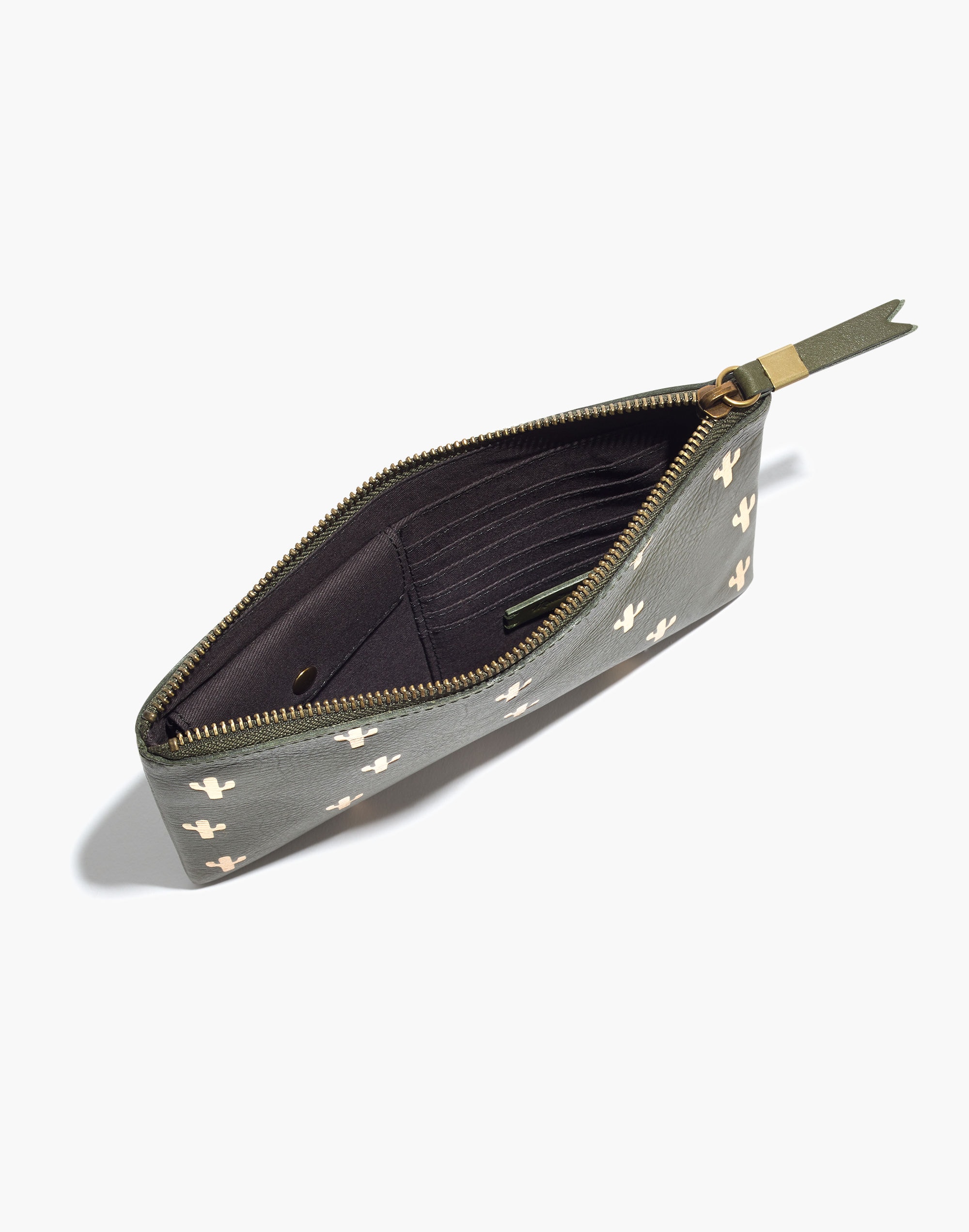 The Leather Pouch Clutch: Cactus Embossed Edition