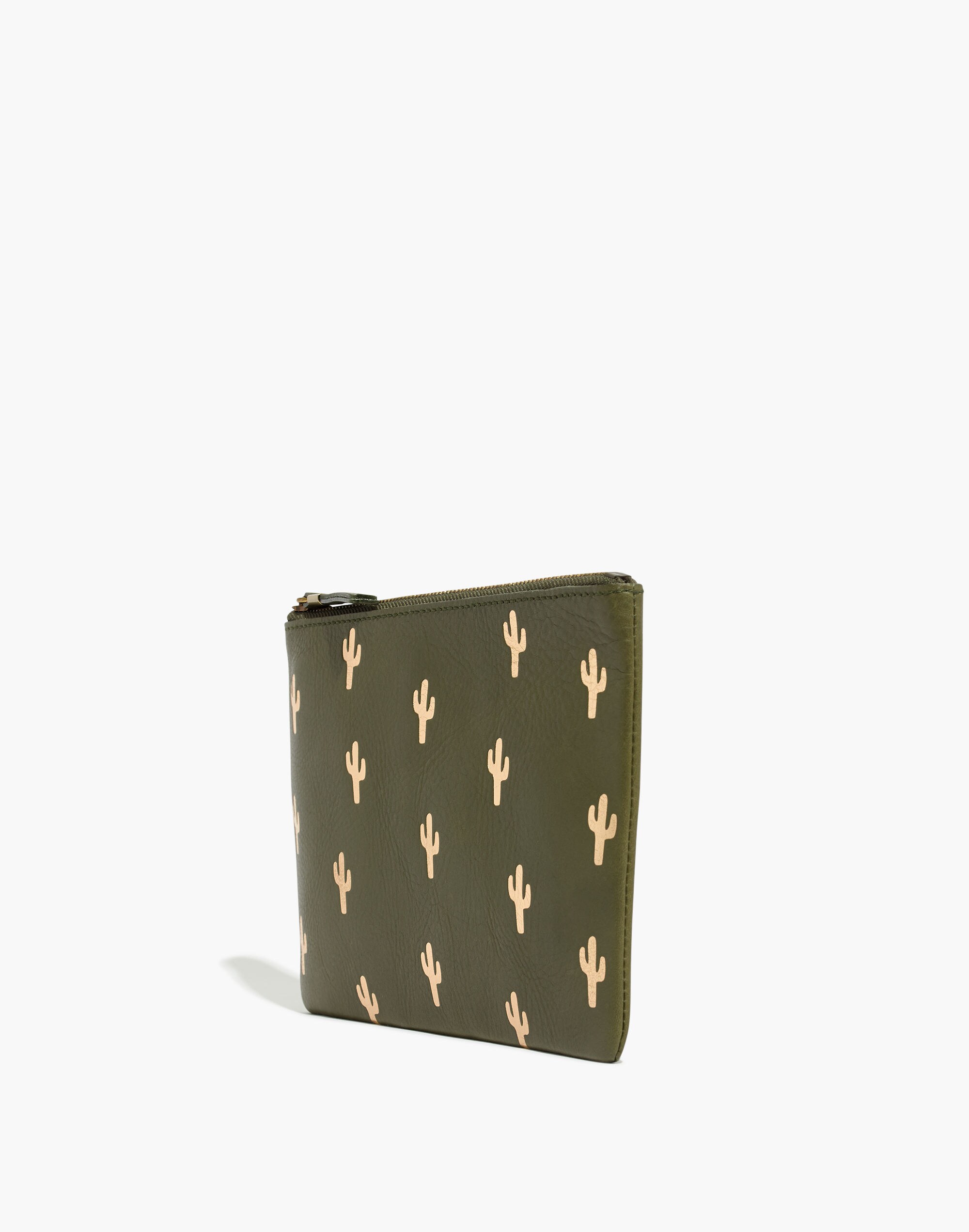 The Leather Pouch Clutch: Cactus Embossed Edition