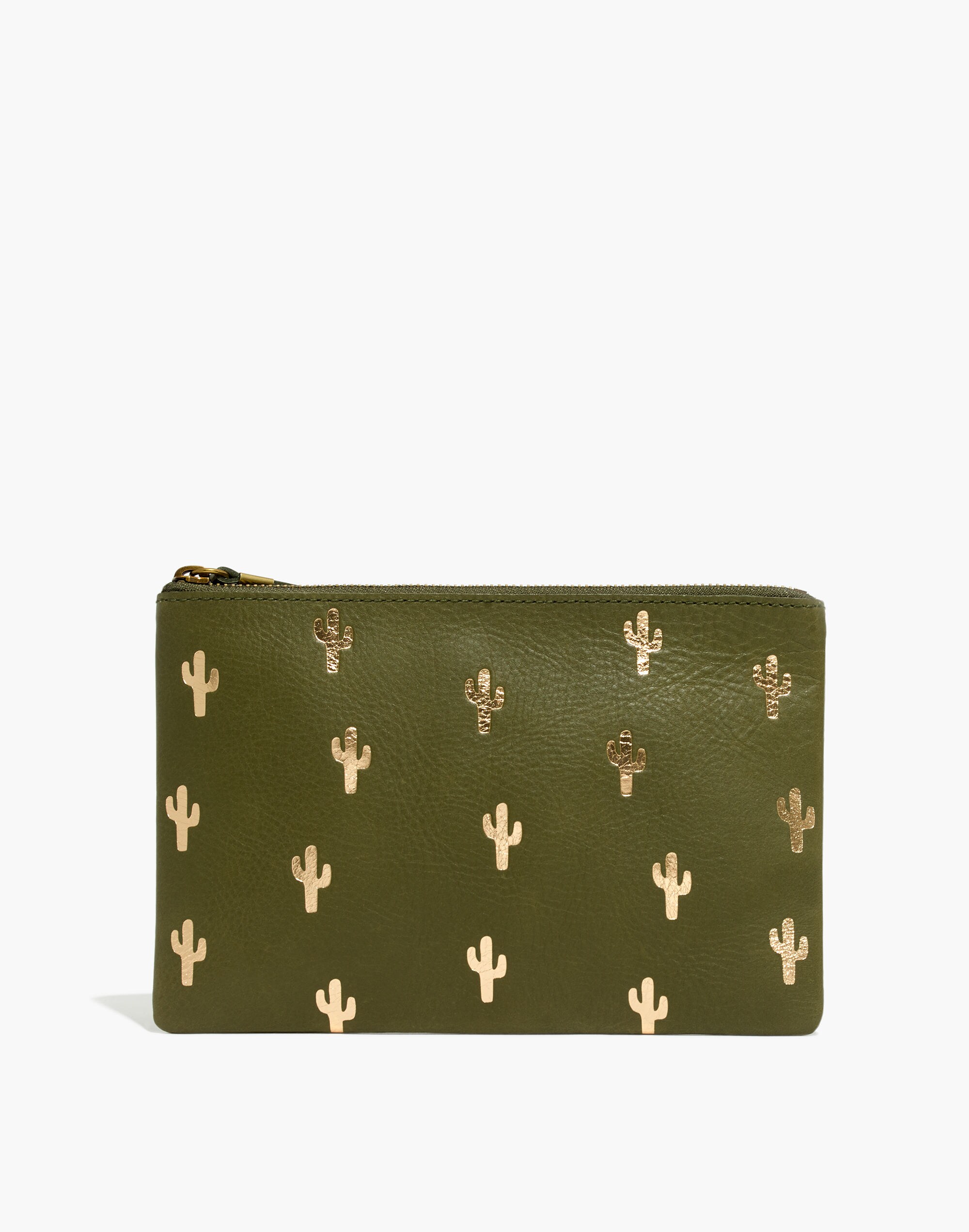 The Leather Pouch Clutch: Cactus Embossed Edition