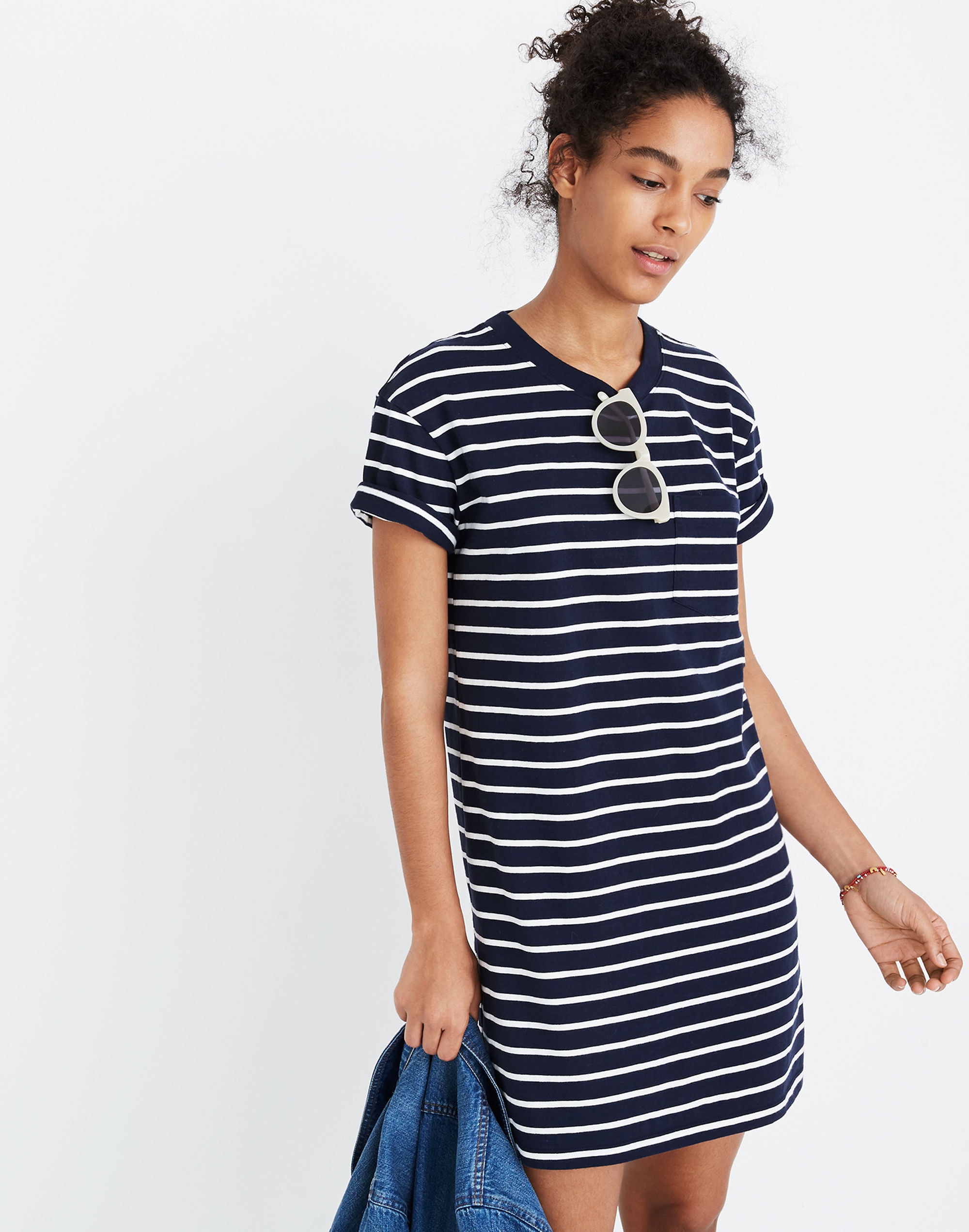 Striped Pocket Tee Dress