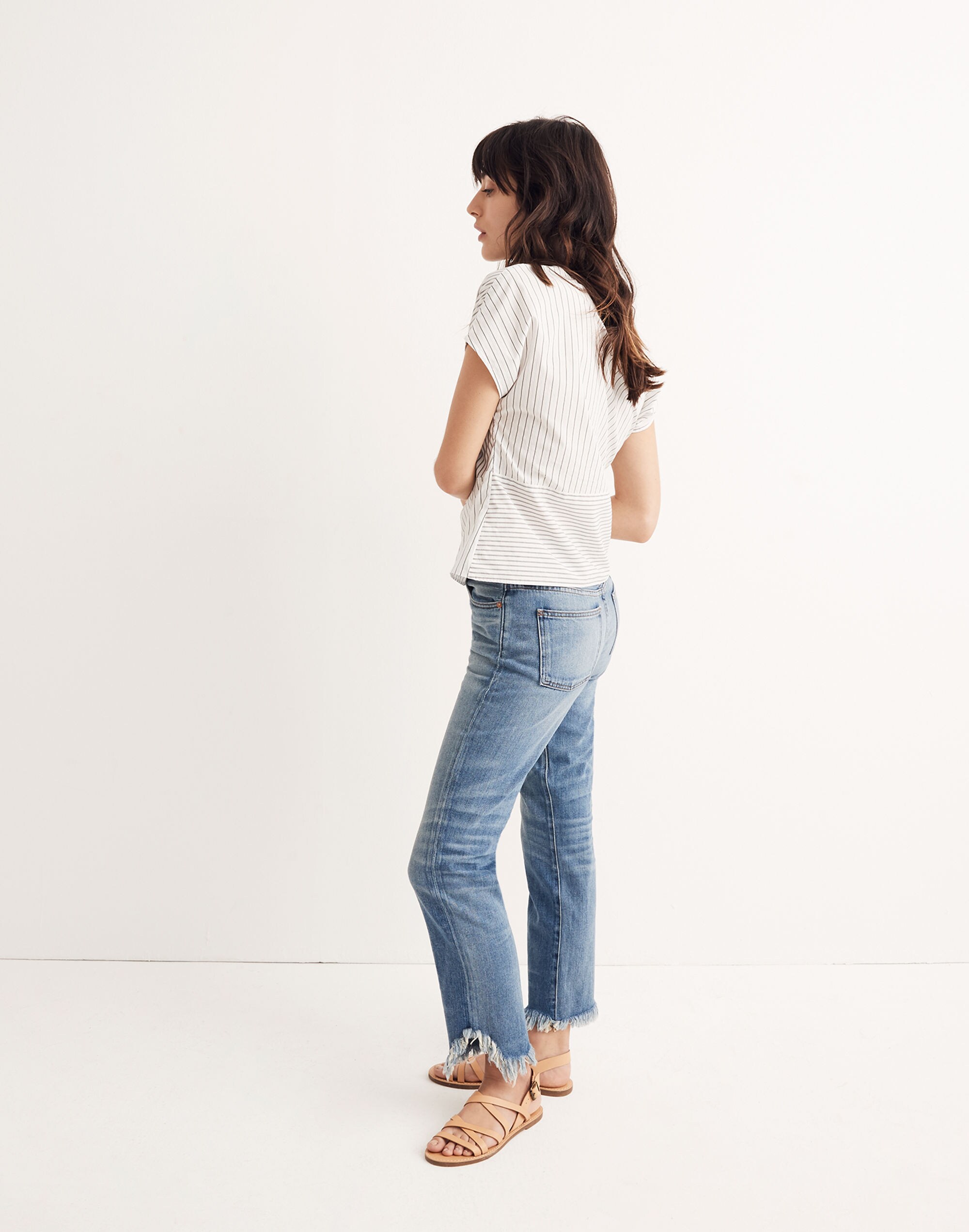 Striped Twist-Front Top