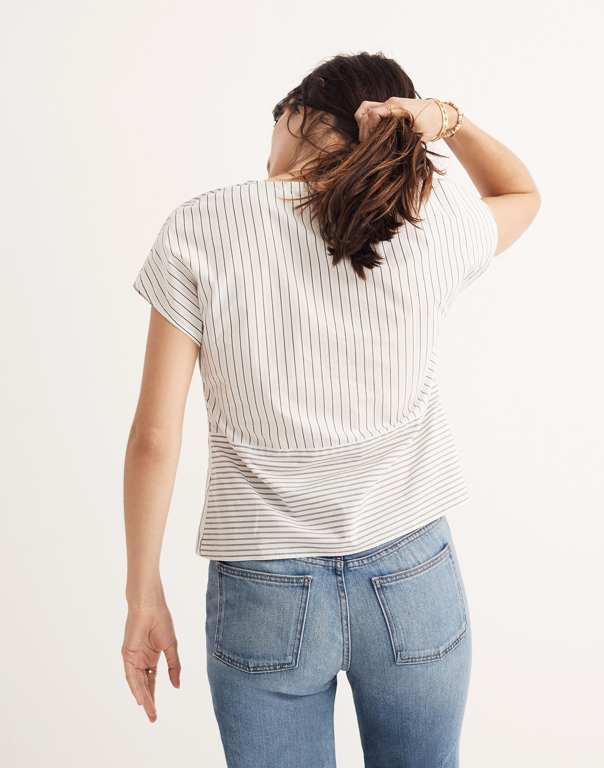 Striped Twist-Front Top
