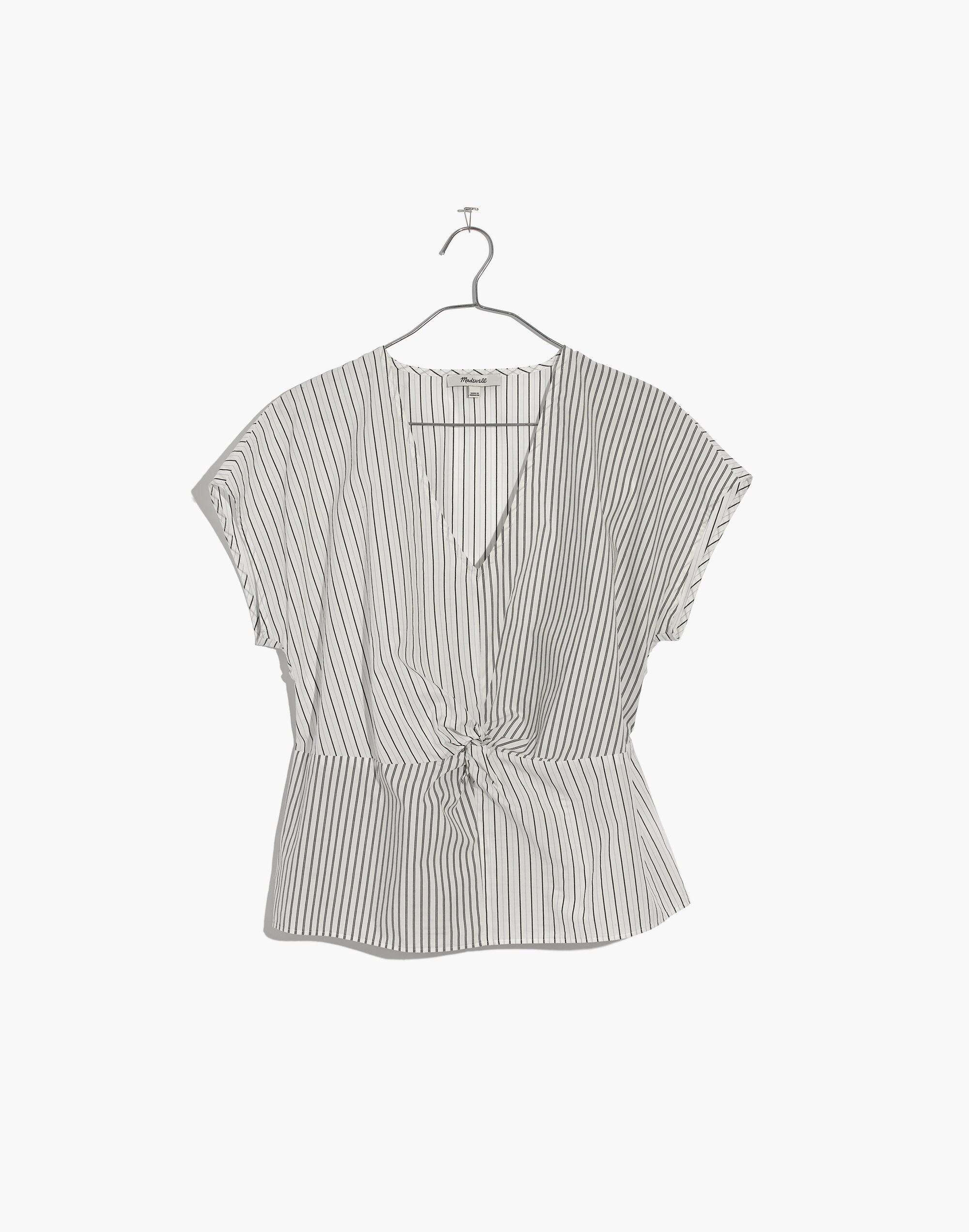 Striped Twist-Front Top