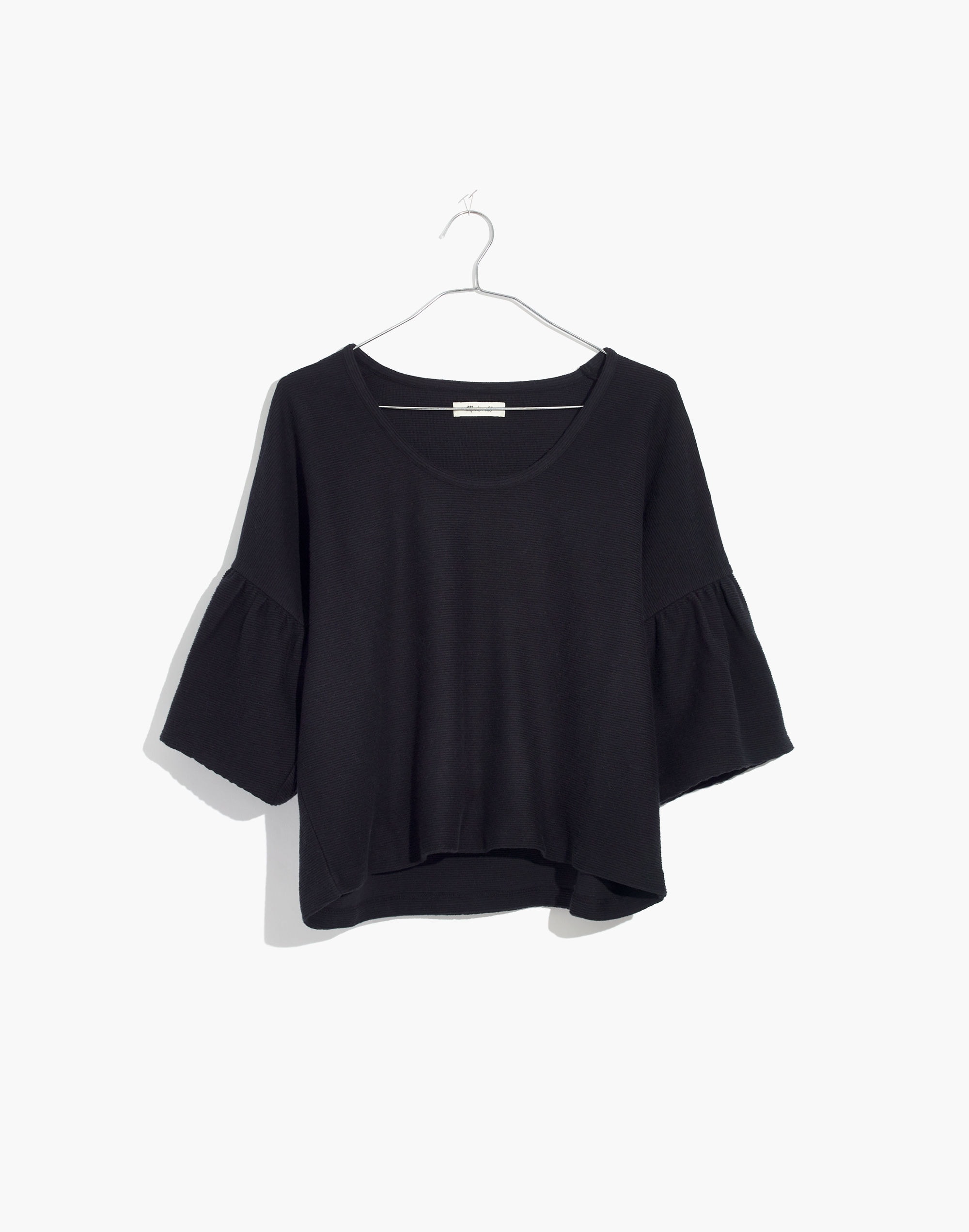 texture &amp; thread gathered-sleeve top