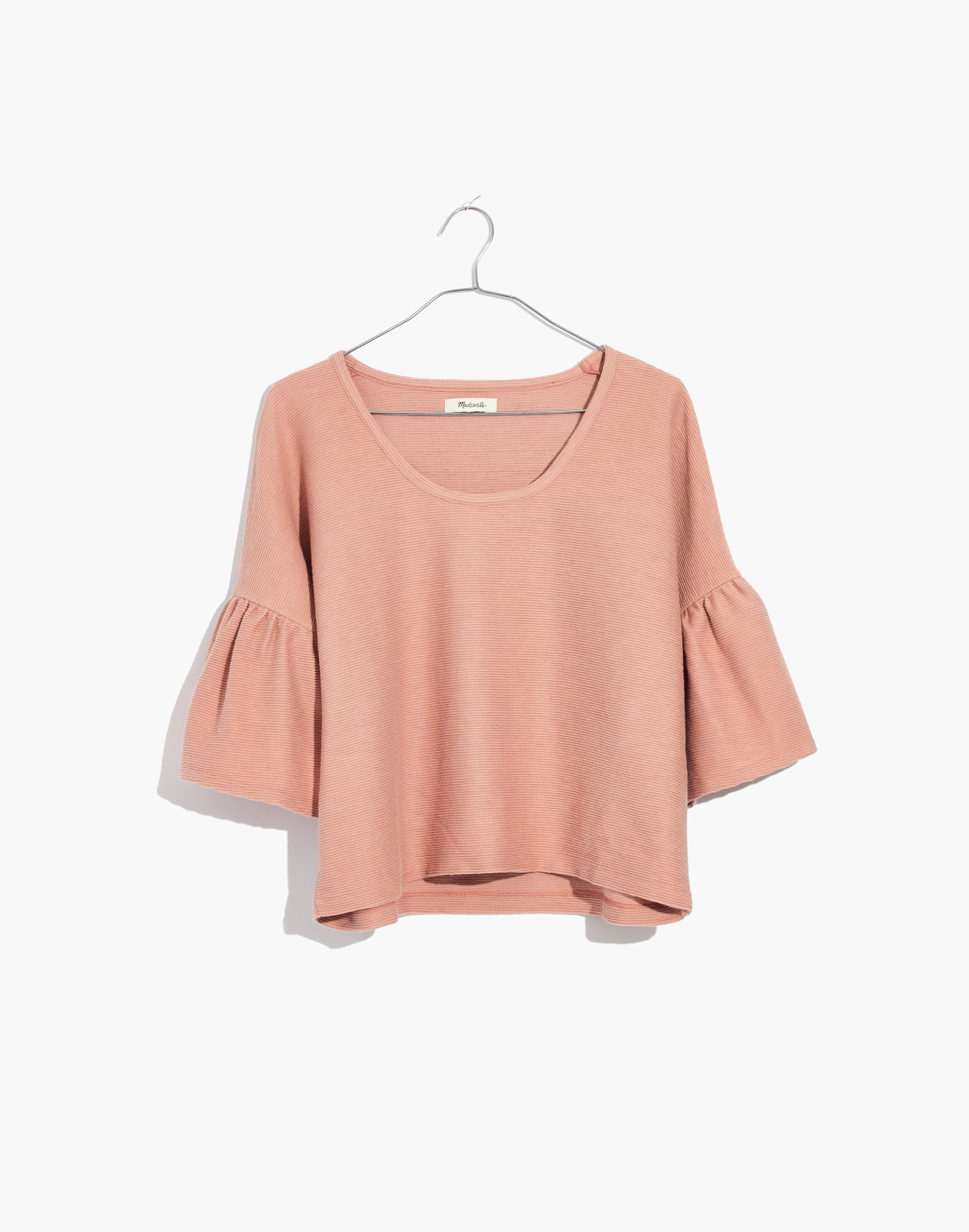 Texture &amp; Thread Gathered-Sleeve Top