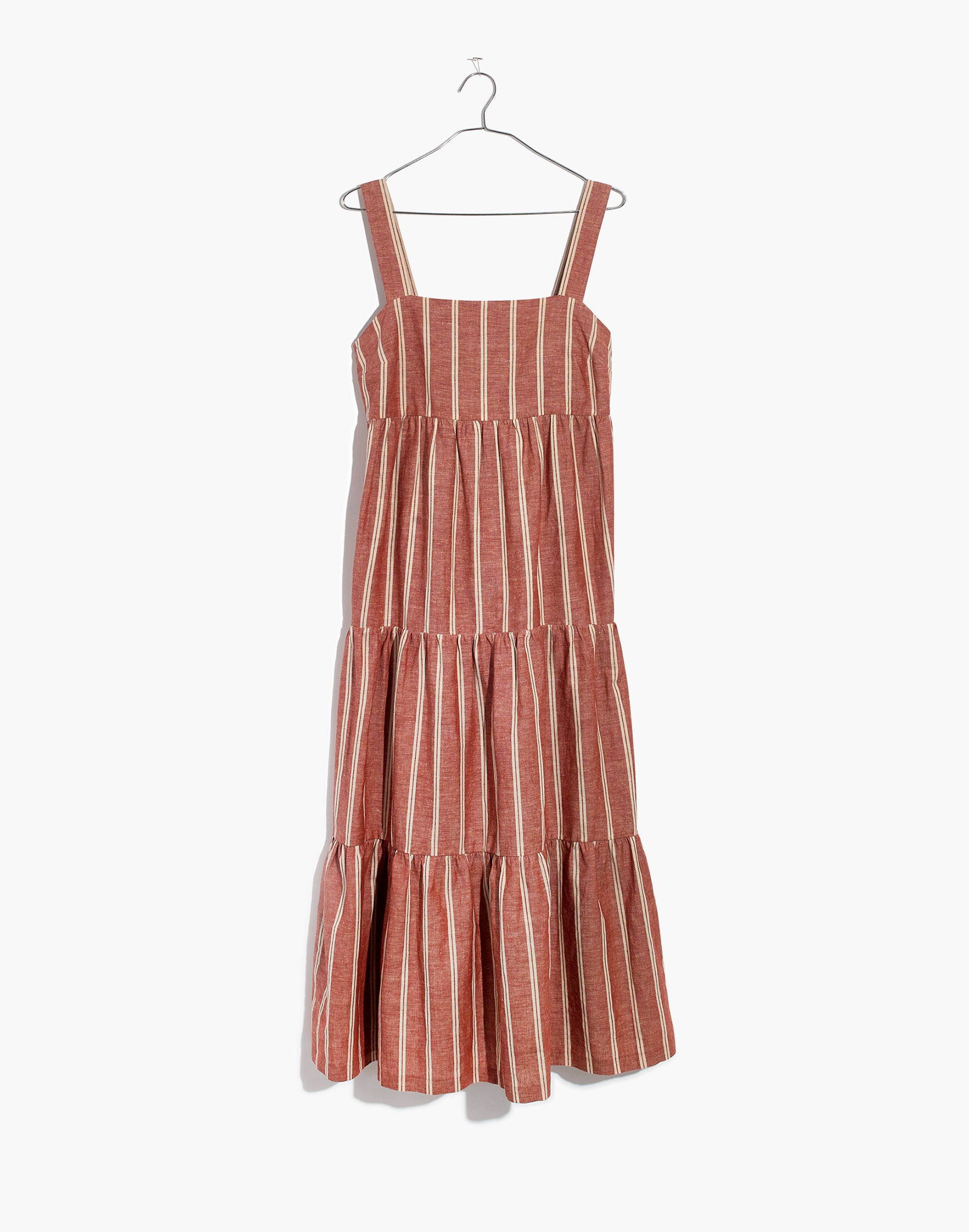 Seamed Midi Dress in Stripe