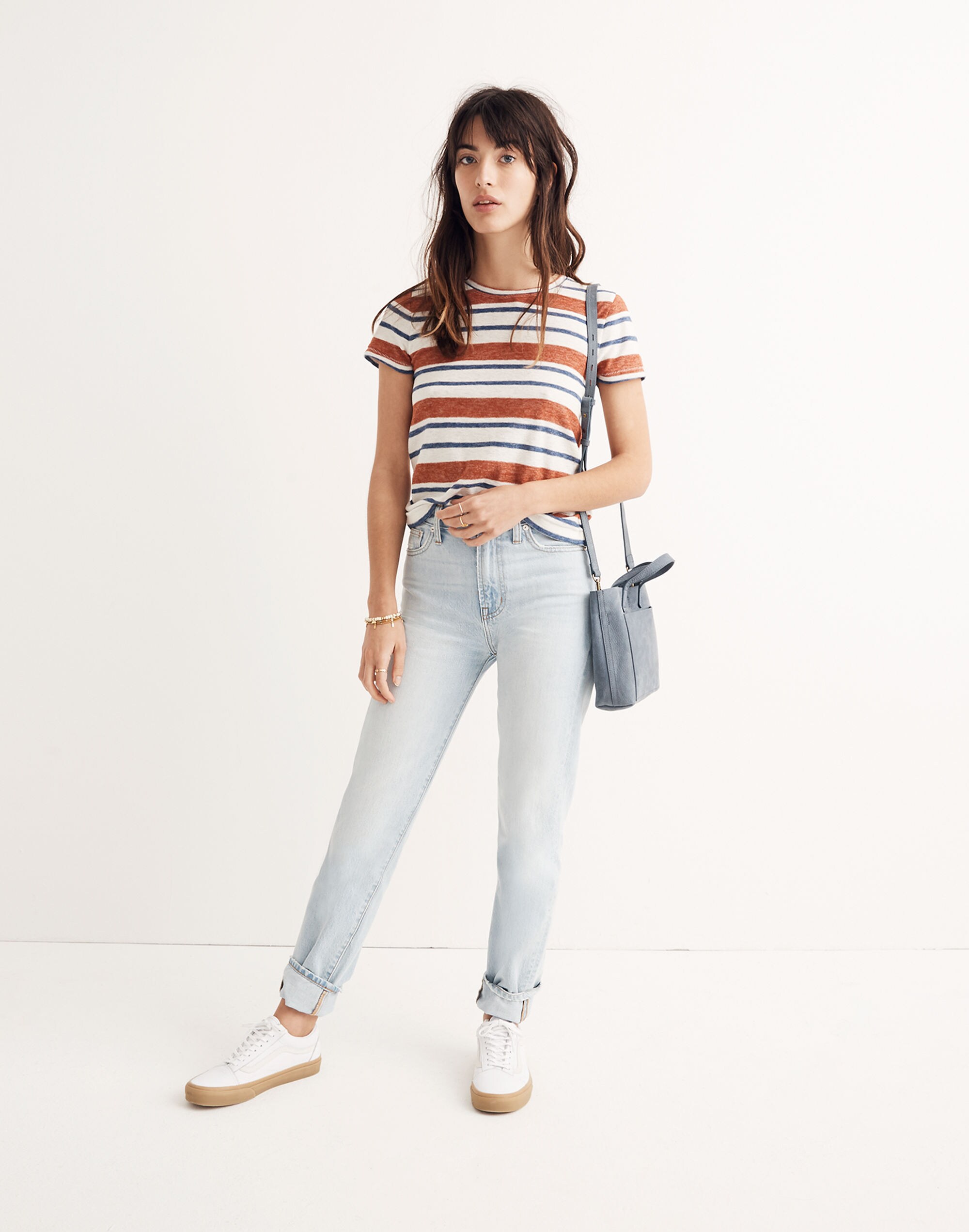 Hi-Fi Shrunken Tee in Mary-Lou Stripe