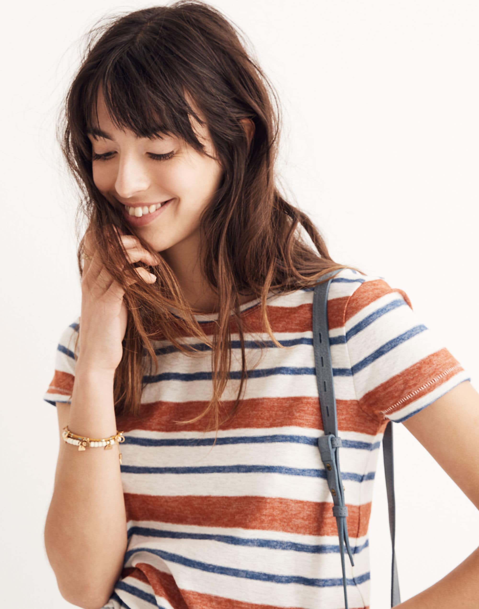 Hi-Fi Shrunken Tee in Mary-Lou Stripe