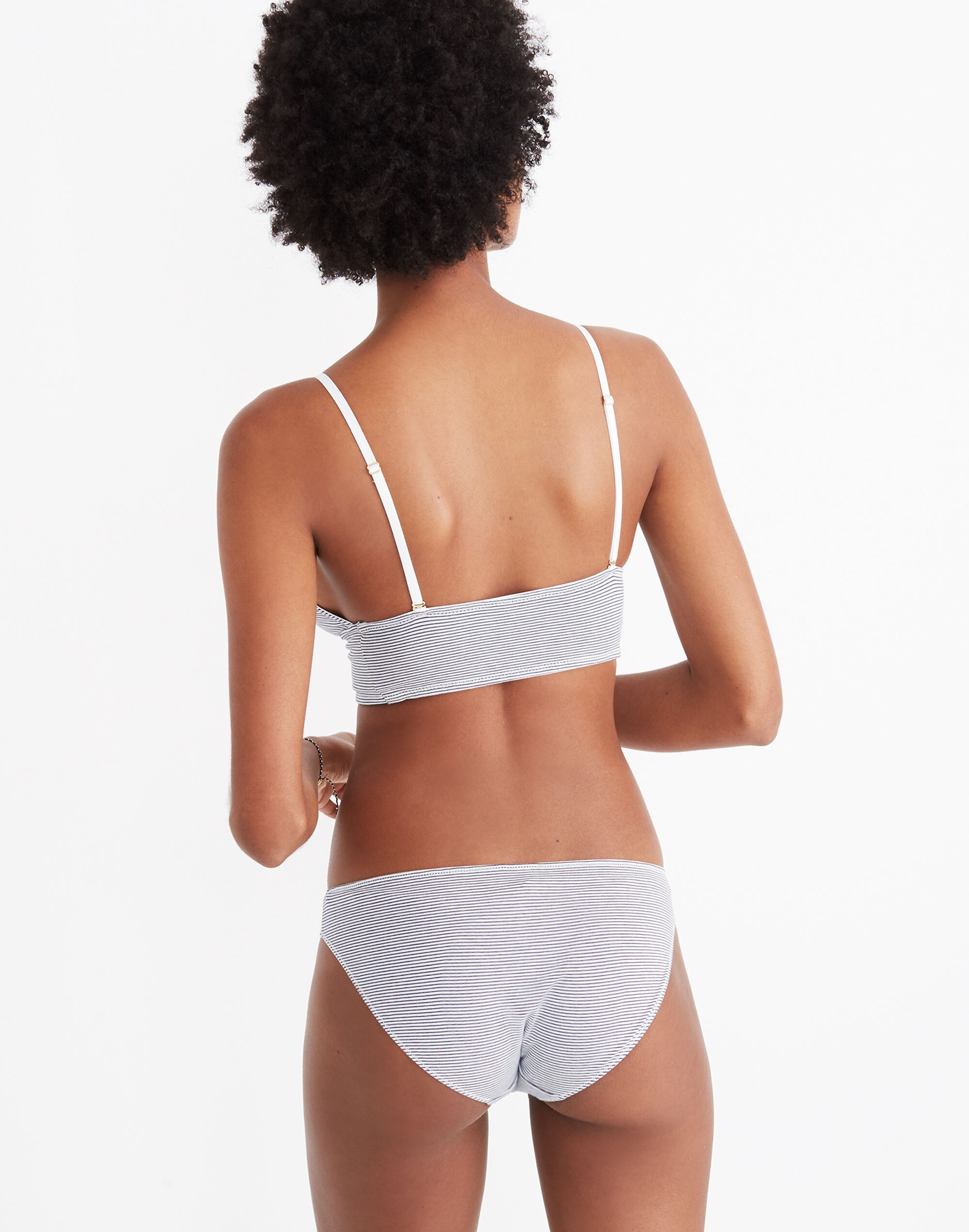 Cotton-Modal&reg; Kealy Longline Bralette in Dodd Stripe