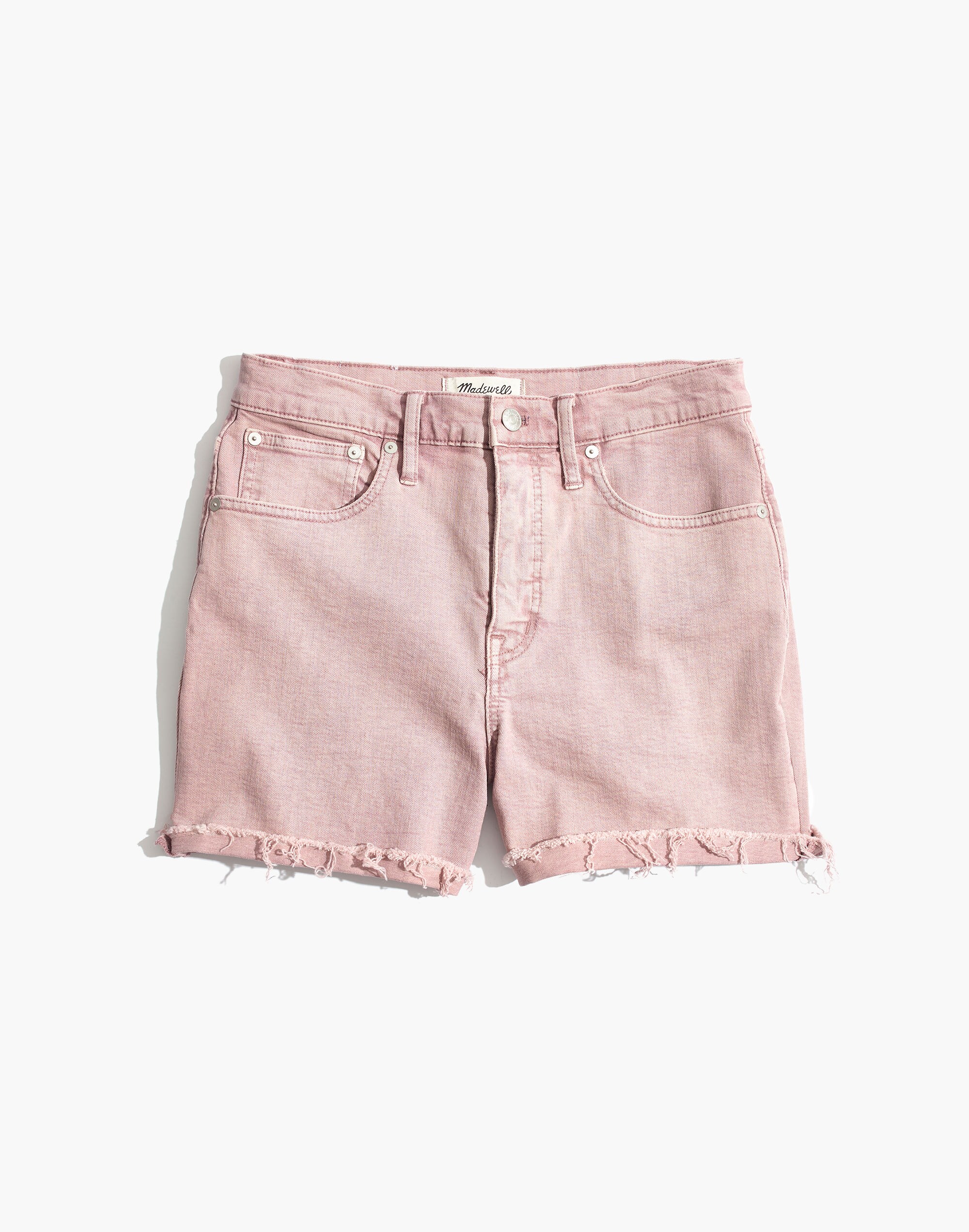 High-Rise Denim Shorts: Garment-Dyed Edition