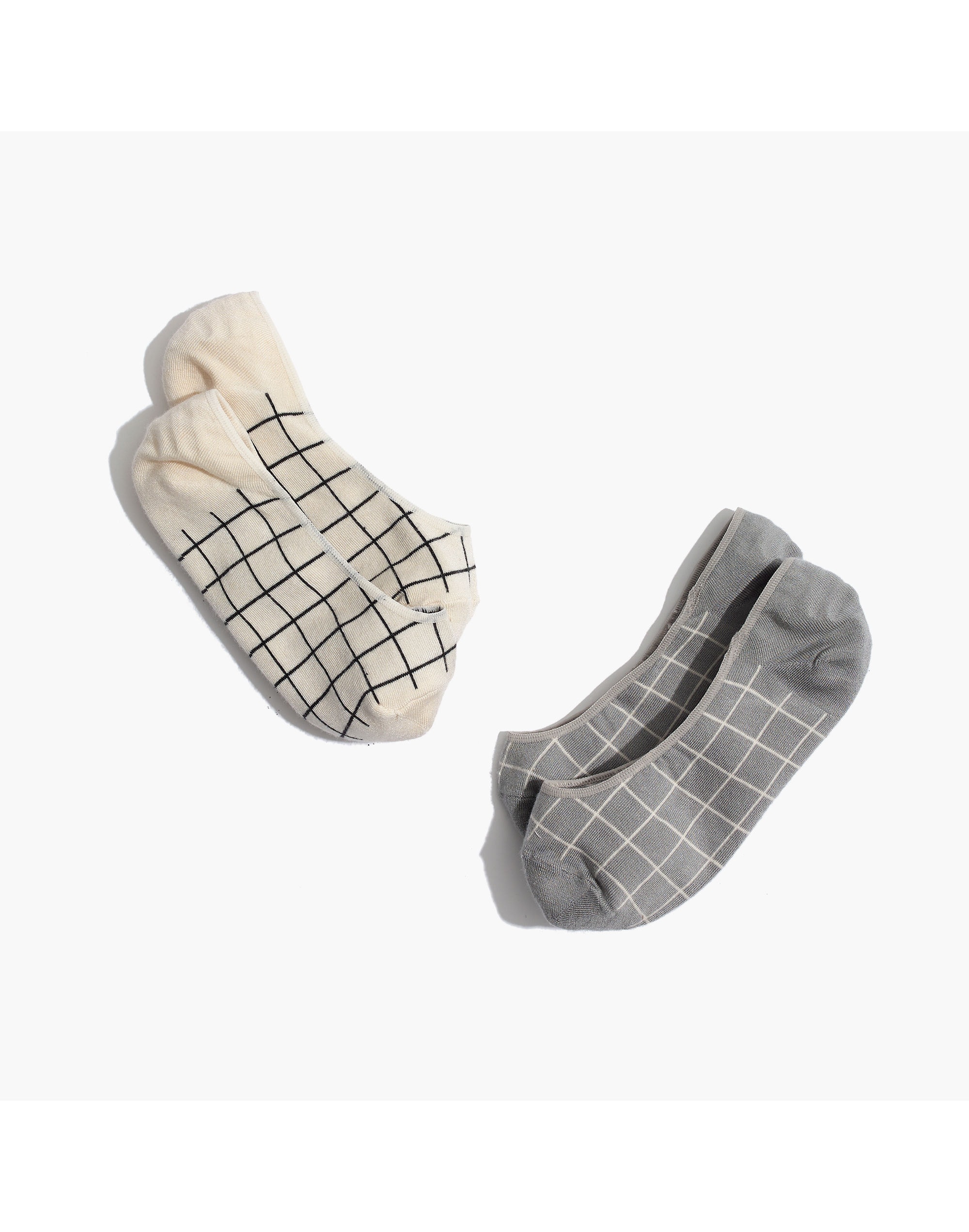 two-pack grid low-profile socks