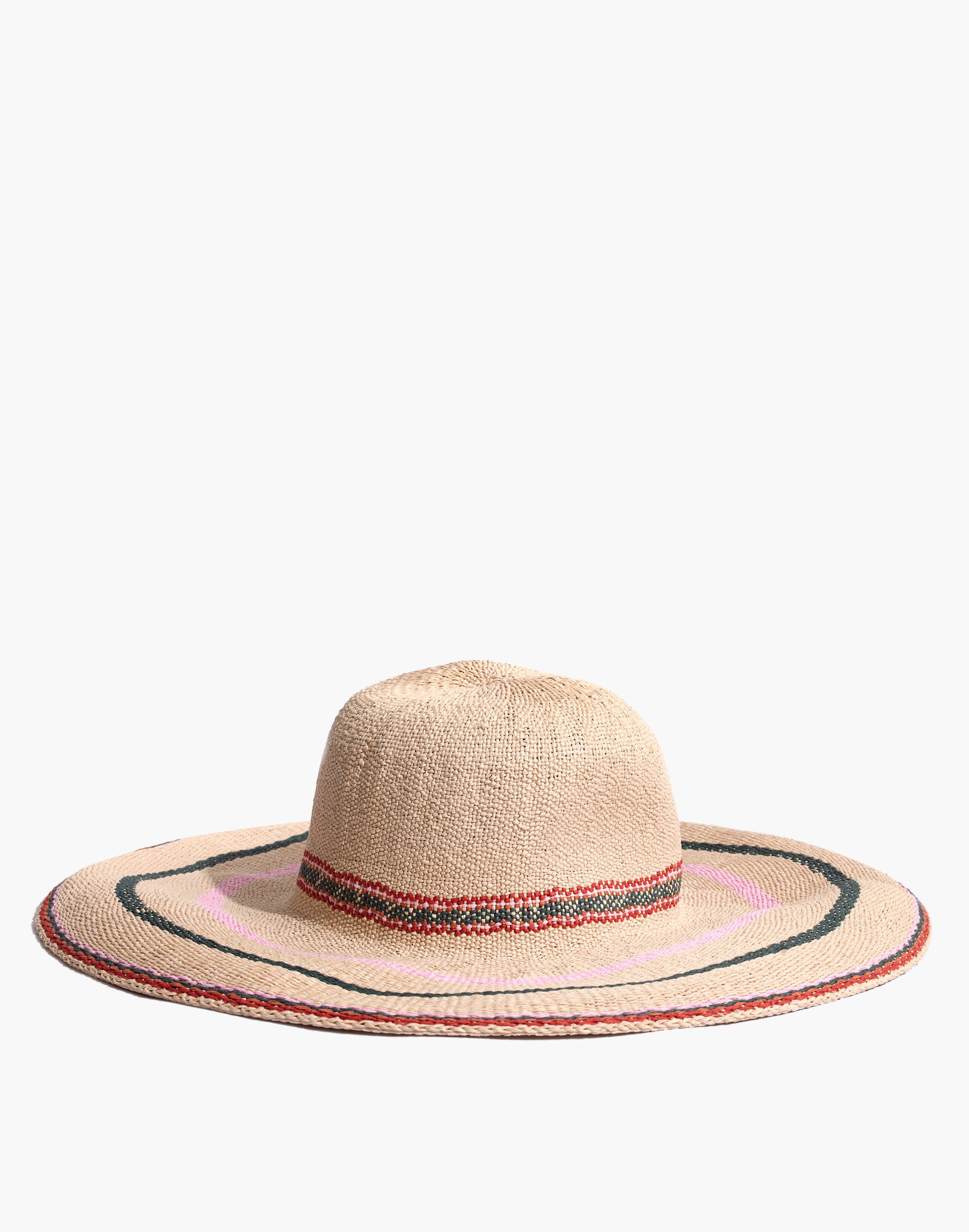 madewell x biltmore&reg; tulum striped straw hat