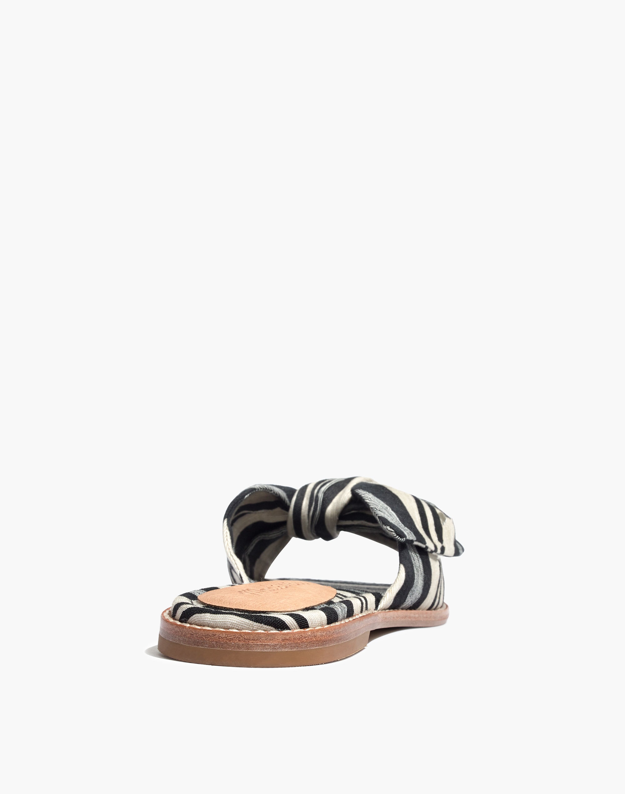 The Naida Half-Bow Sandal in Evelyn Stripe