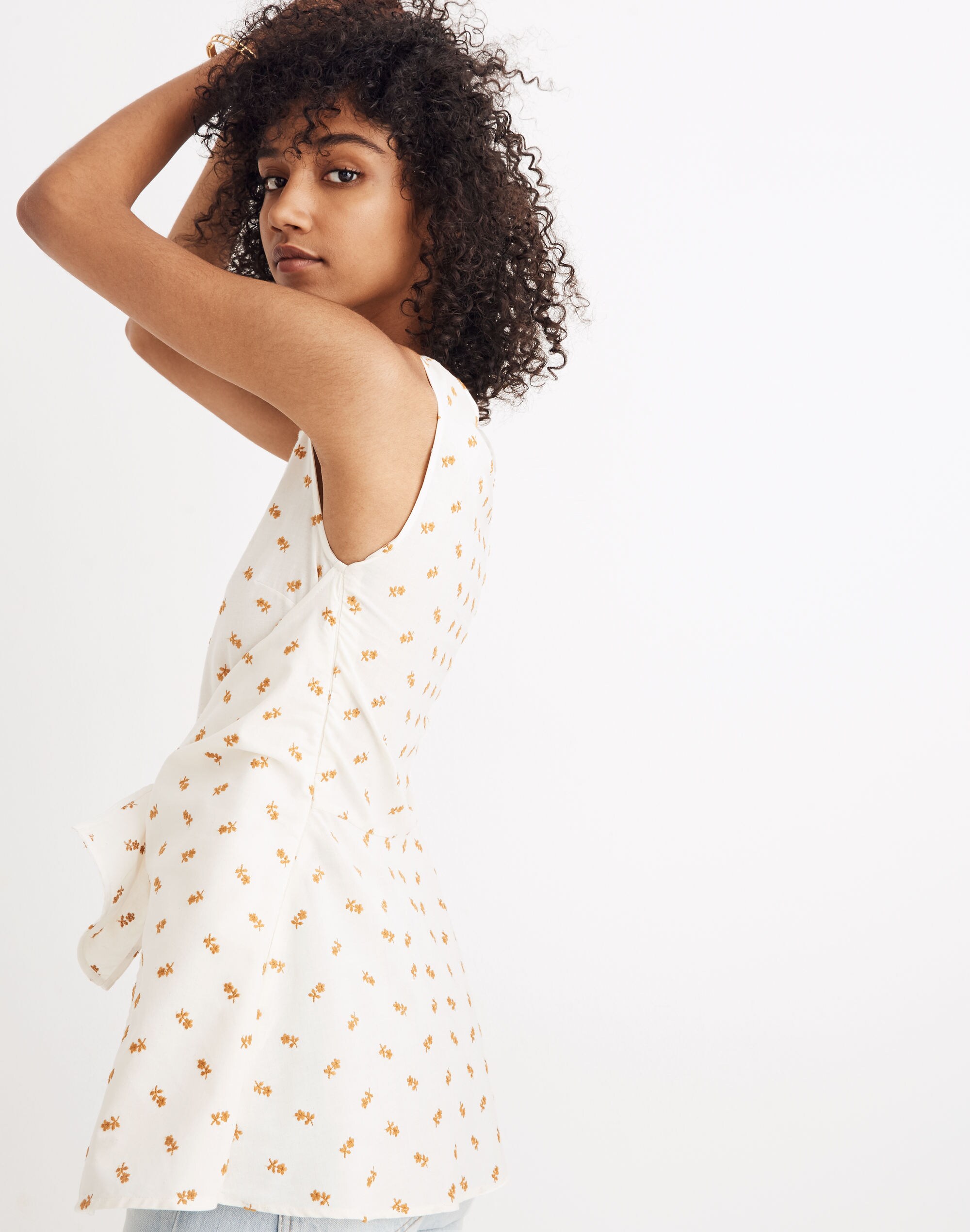 Caron Callahan&trade; Embroidered Sara Tie-Front Top