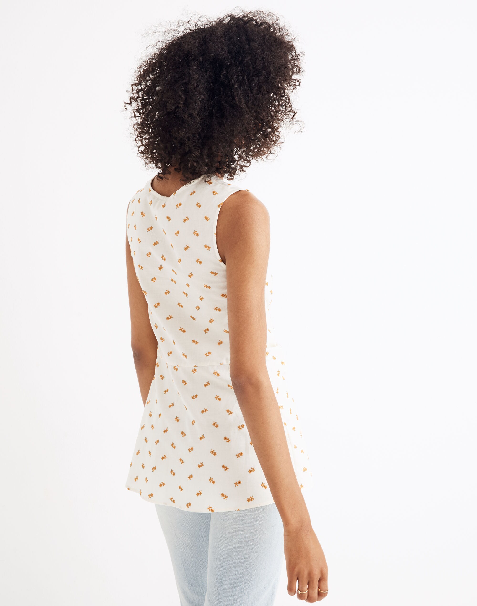Caron Callahan&trade; Embroidered Sara Tie-Front Top