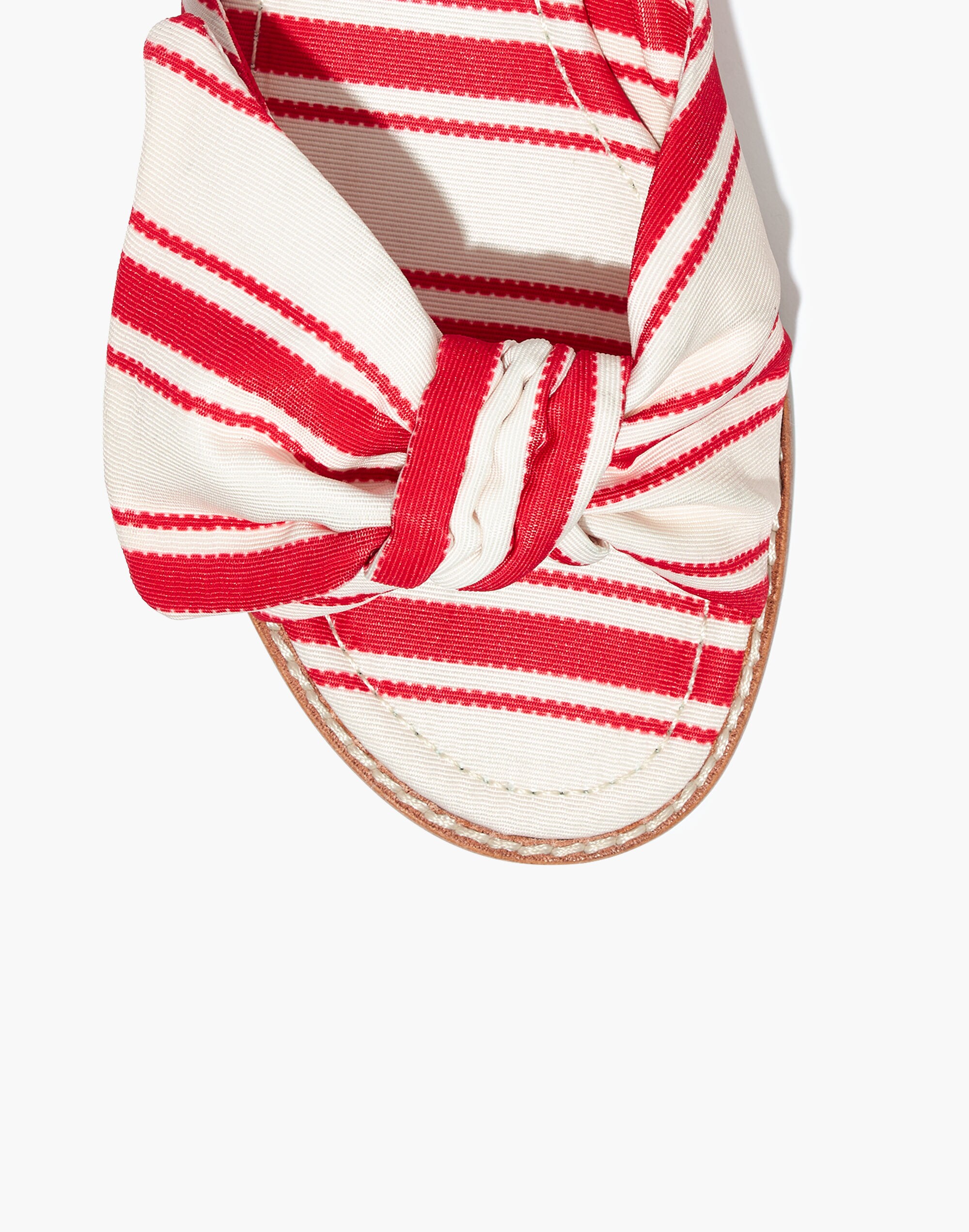 The Naida Half-Bow Sandal in Marcia Stripe