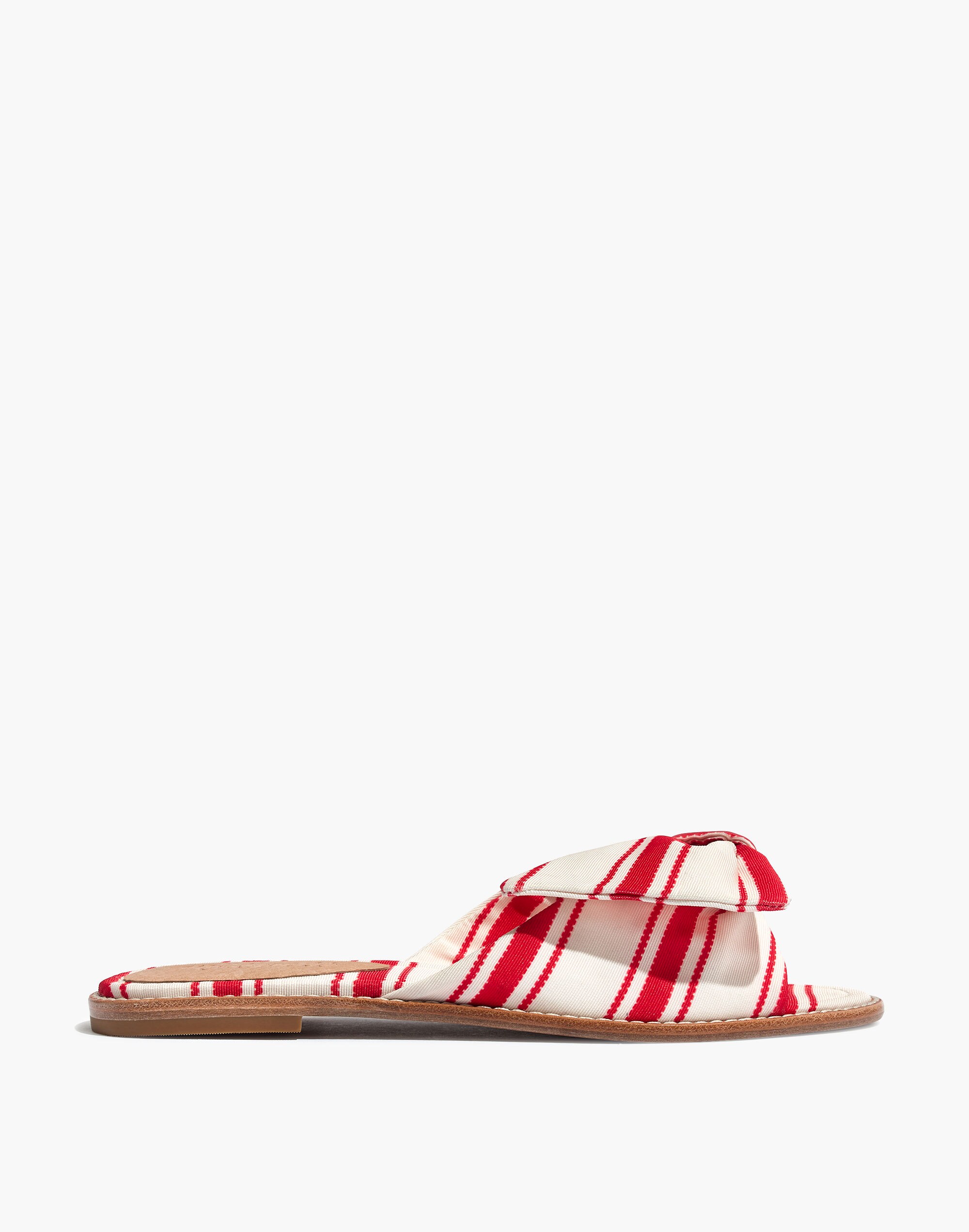 The Naida Half-Bow Sandal in Marcia Stripe