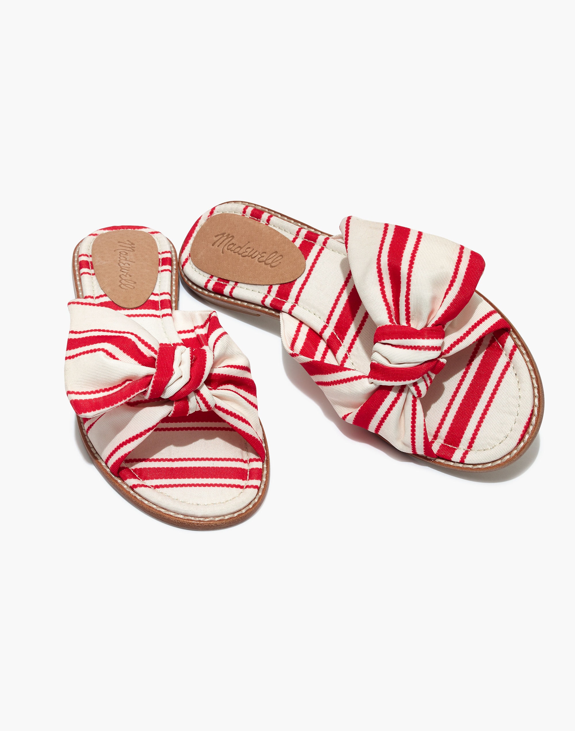 The Naida Half-Bow Sandal in Marcia Stripe