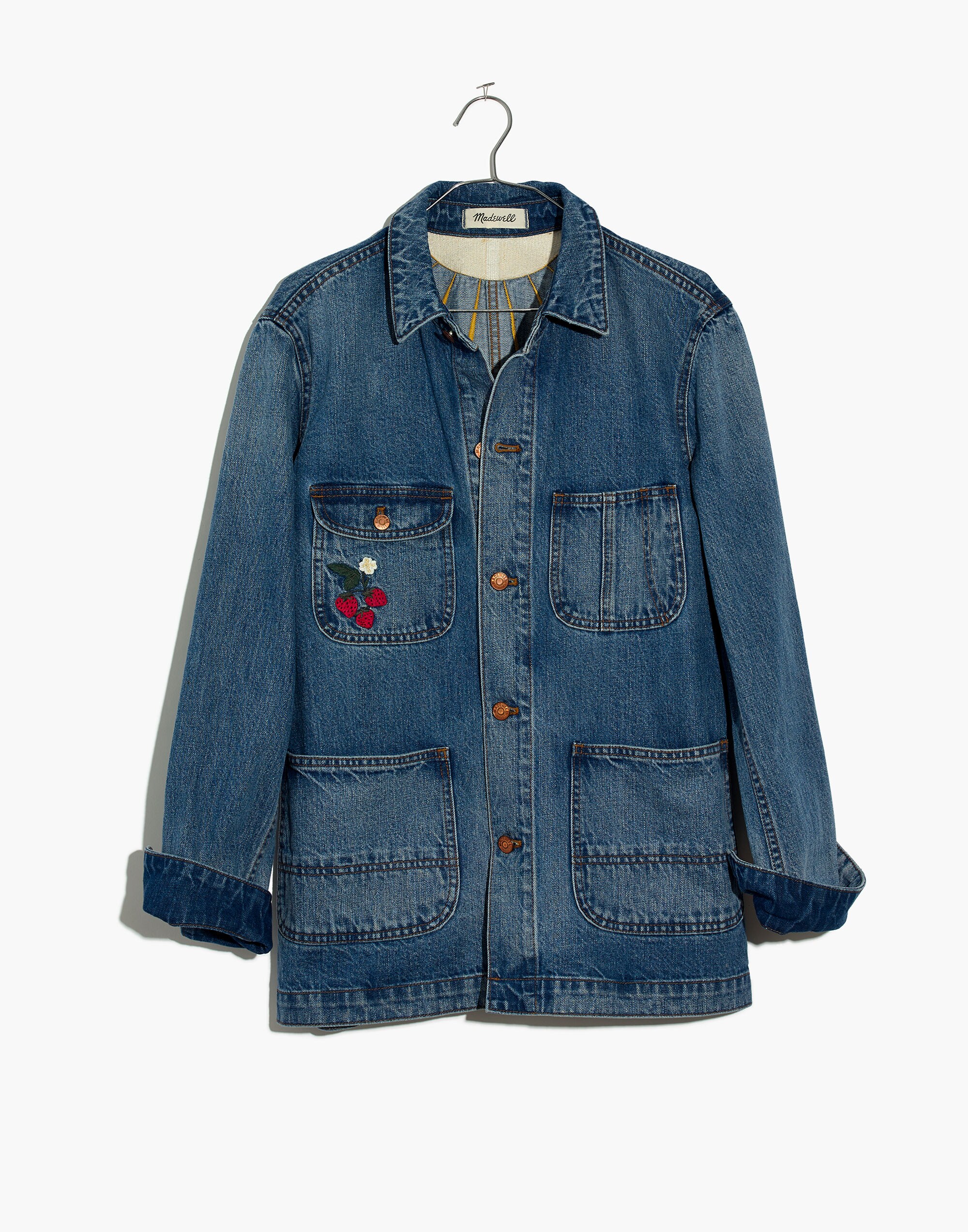 Strawberry Embroidered Workwear Jacket