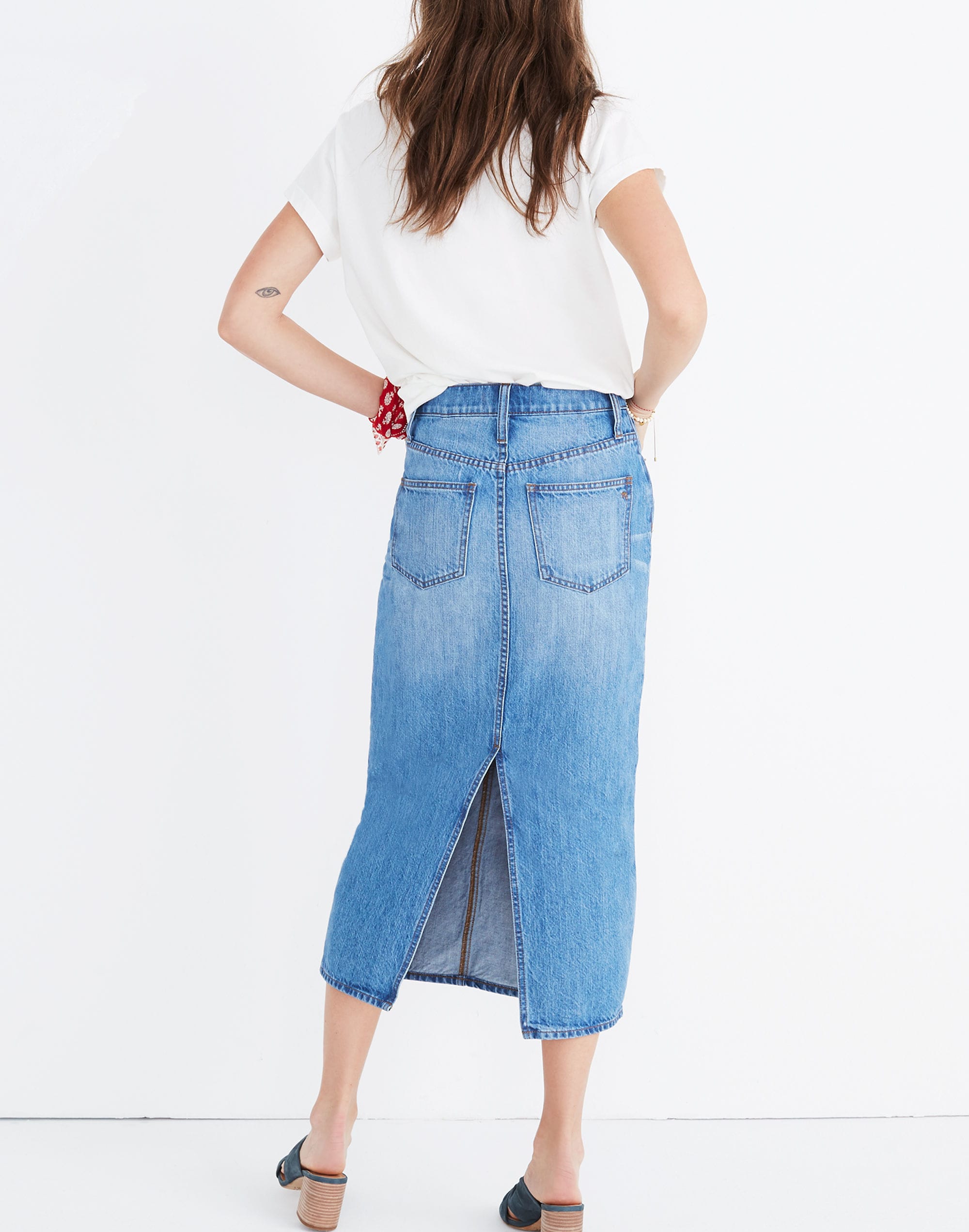 Midi Jean Skirt