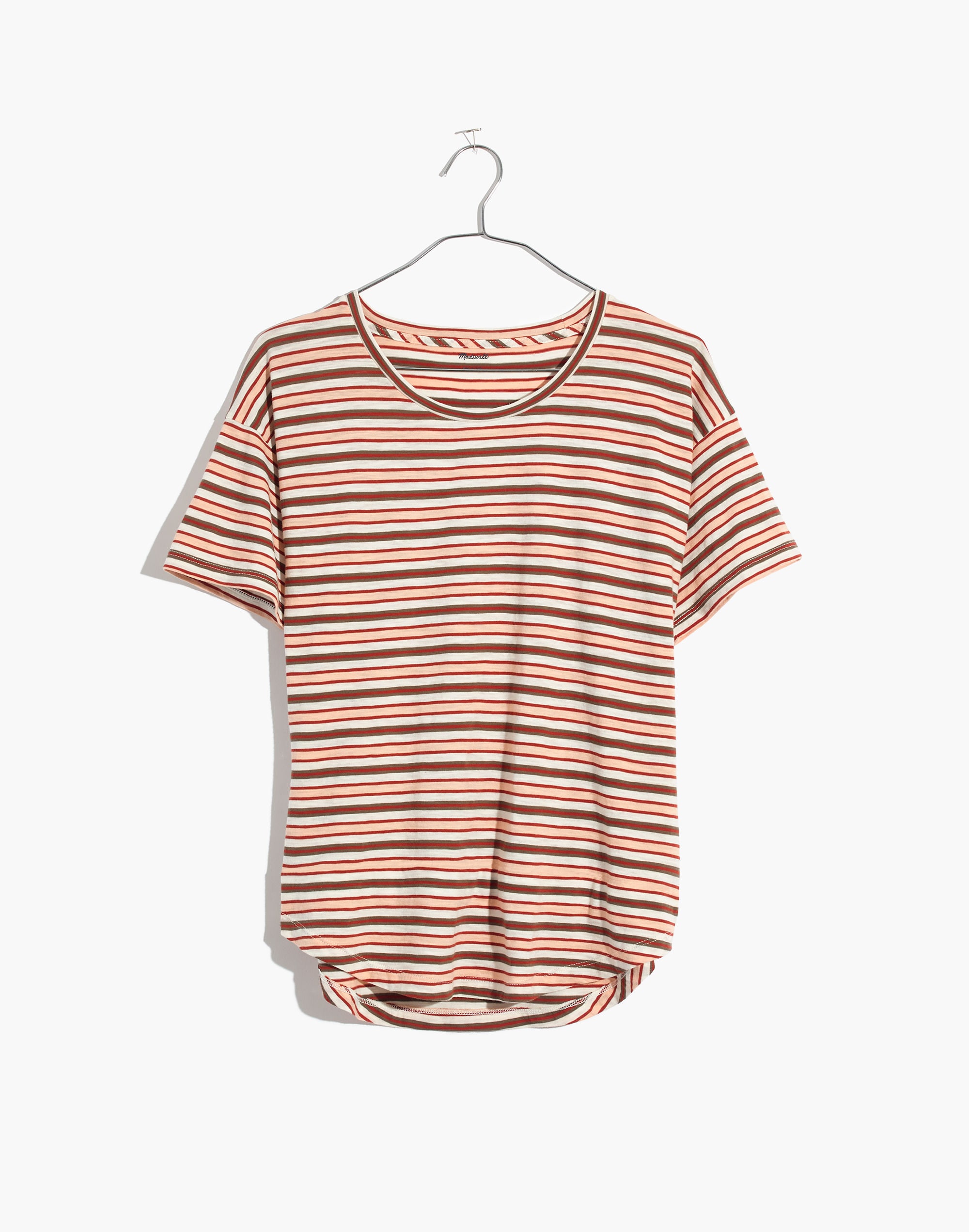 Whisper Cotton Crewneck Tee in Cordoba Stripe
