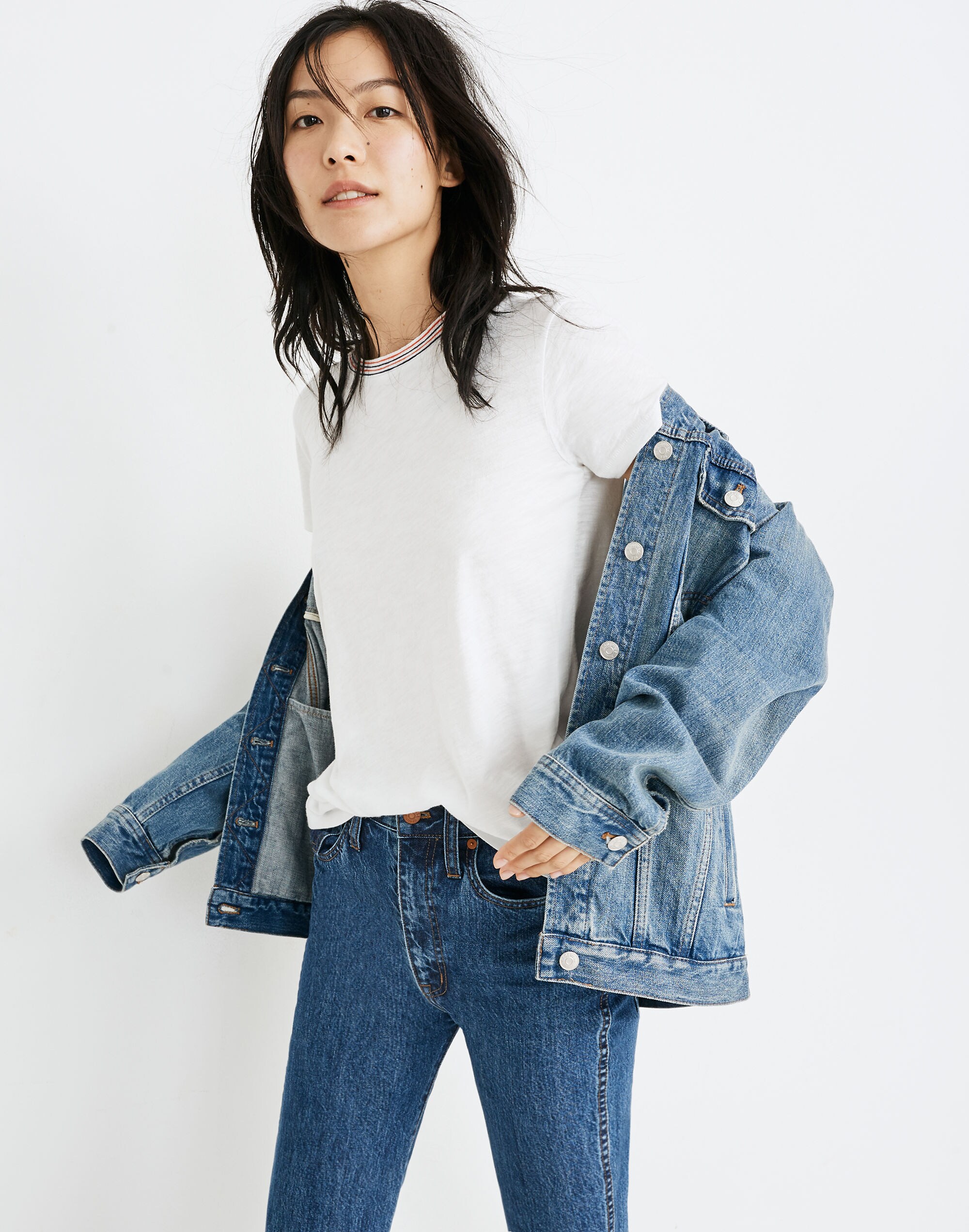 Whisper Cotton Ringer Tee