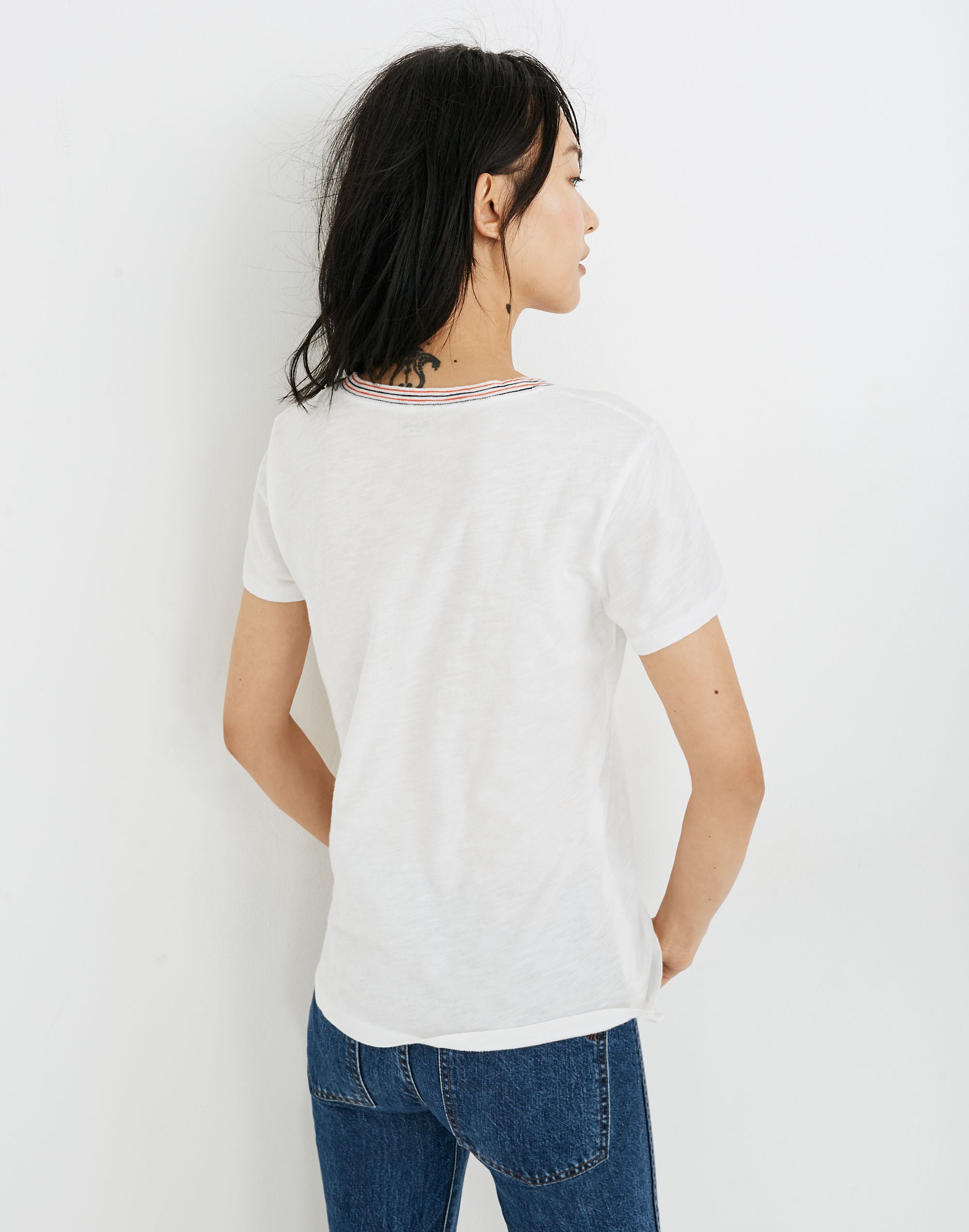 Whisper Cotton Ringer Tee
