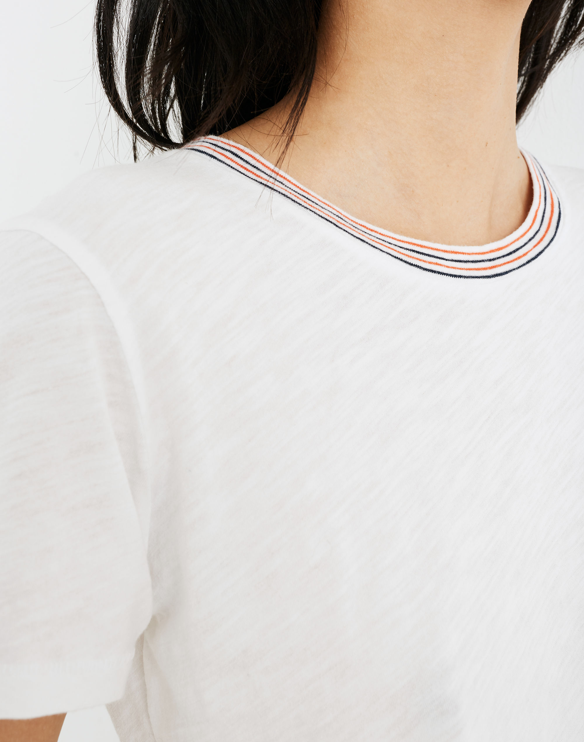 Whisper Cotton Ringer Tee