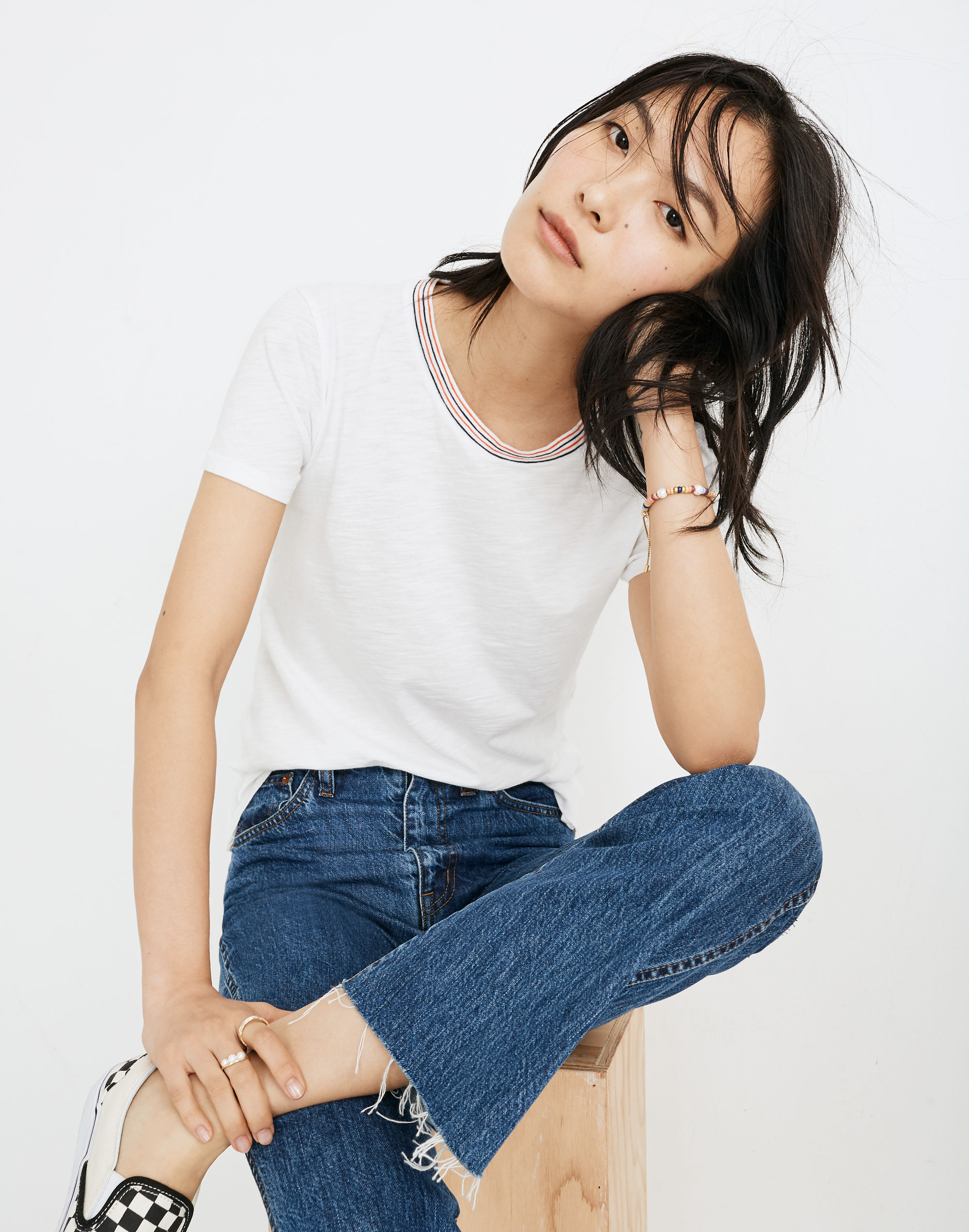 Whisper Cotton Ringer Tee