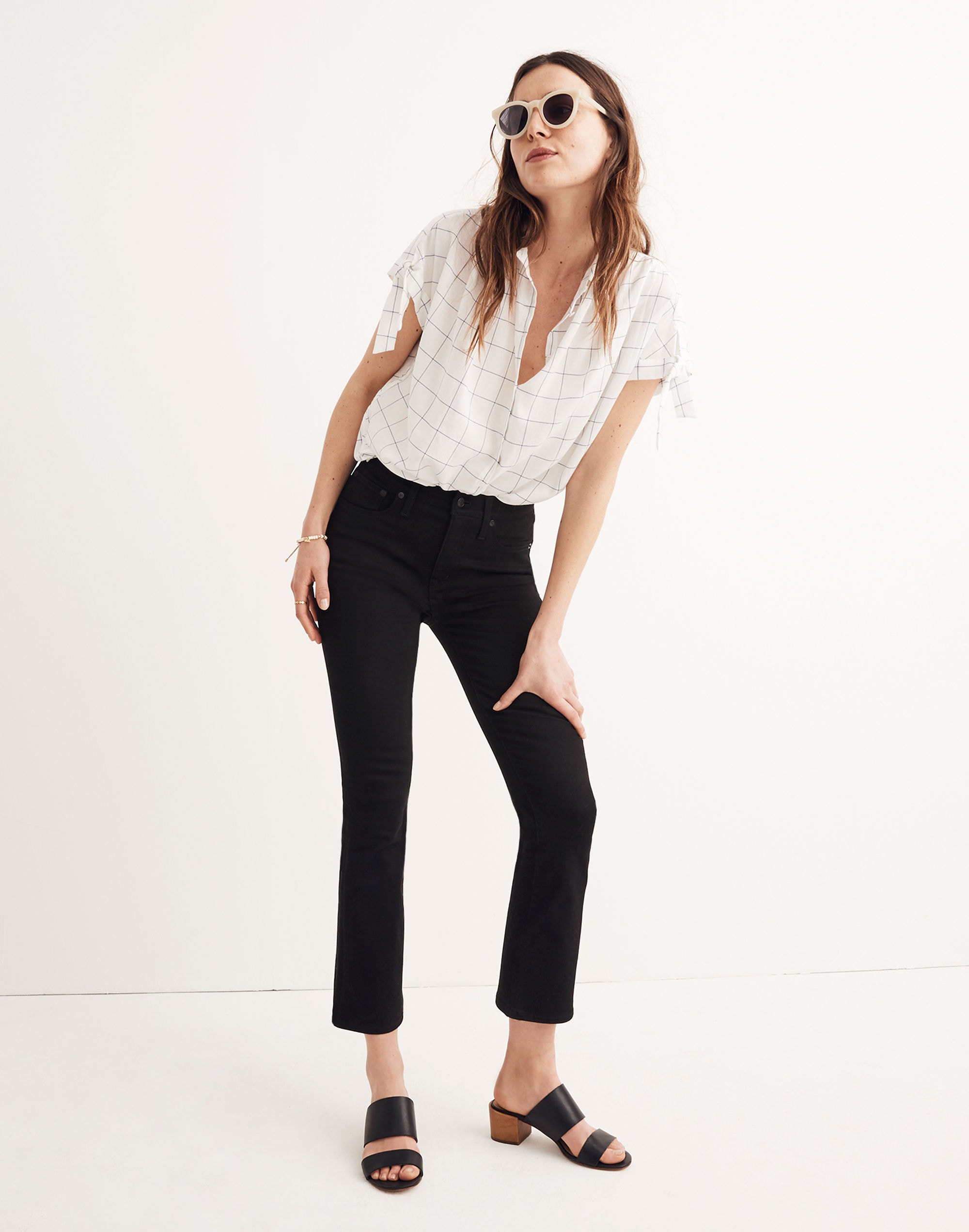 Petite Cali Demi-Boot Jeans in Black Frost