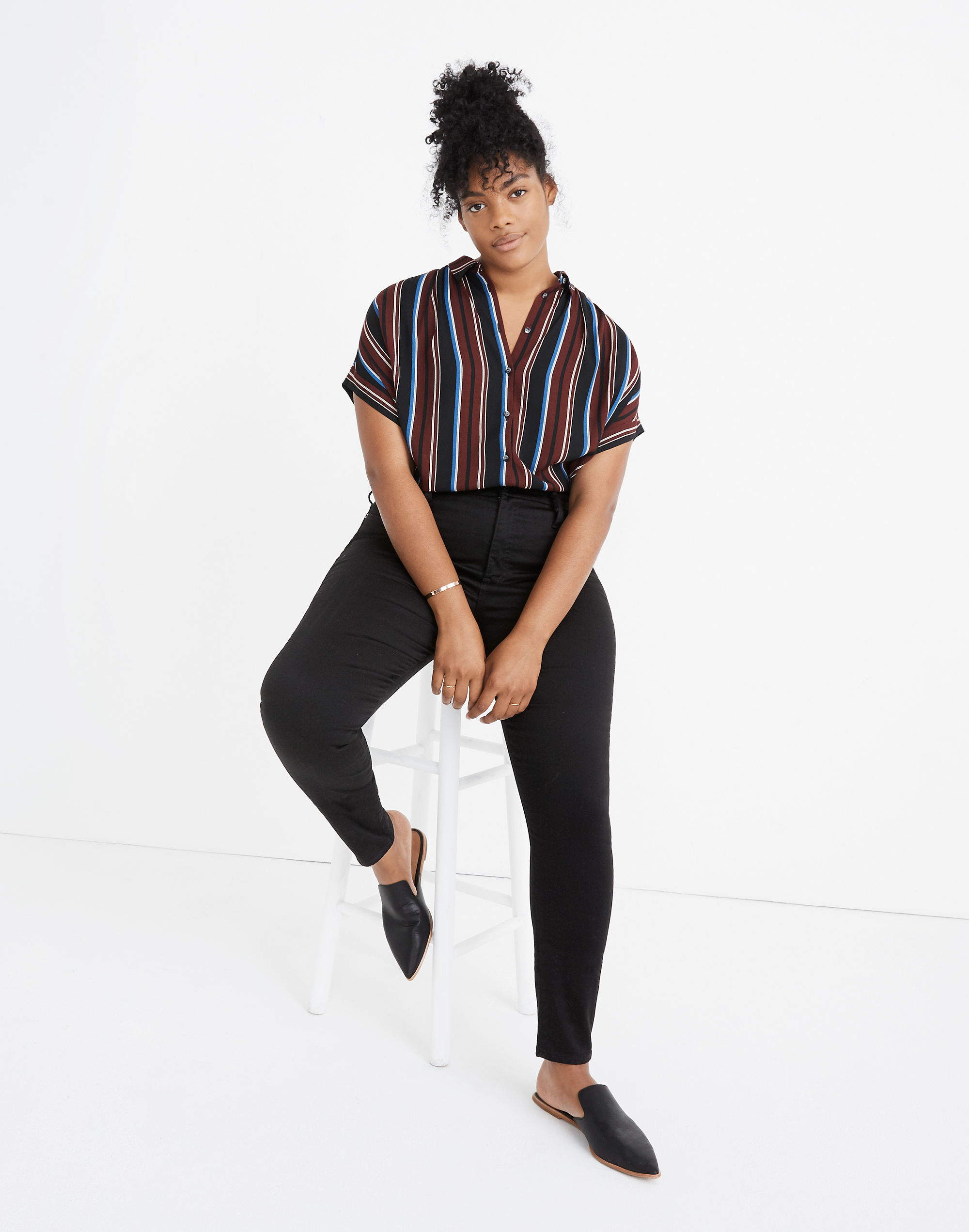 tall curvy high-rise skinny jeans in carbondale wash