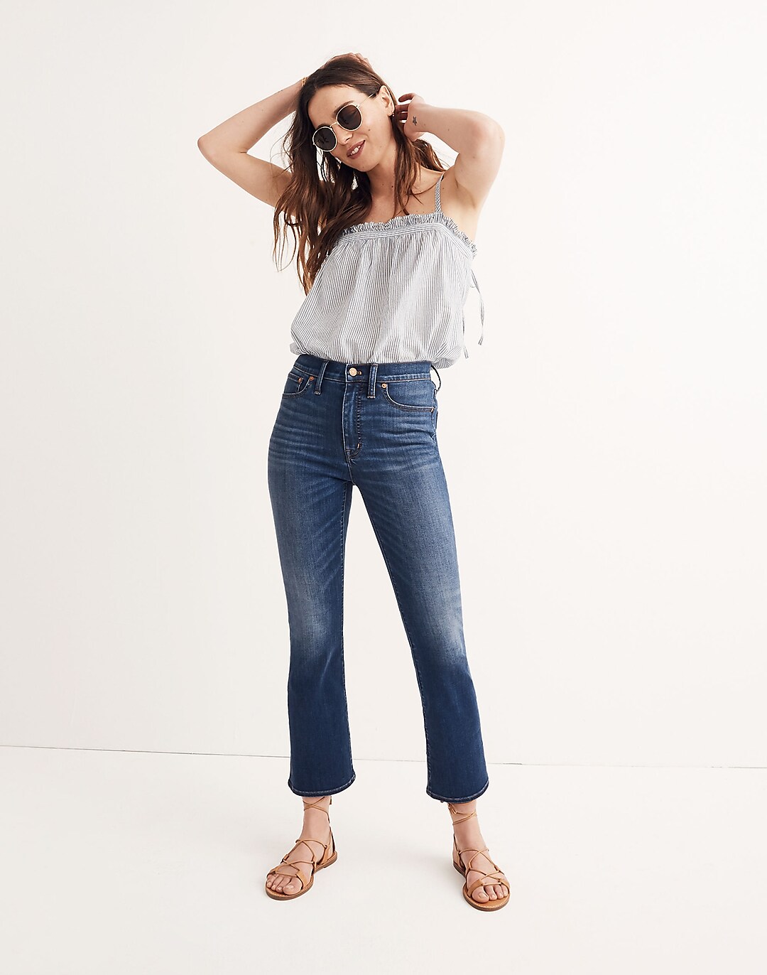 Calça Jeans com Damier Distorcido - Ready-to-Wear