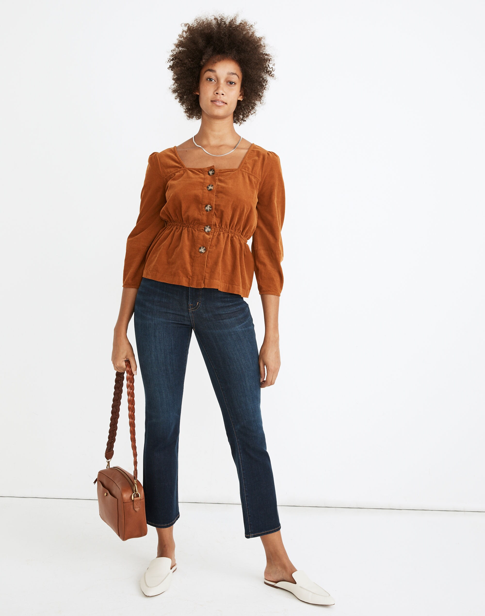 Petite Cali Demi-Boot Jeans in Larkspur Wash: Tencel&trade; Denim Edition