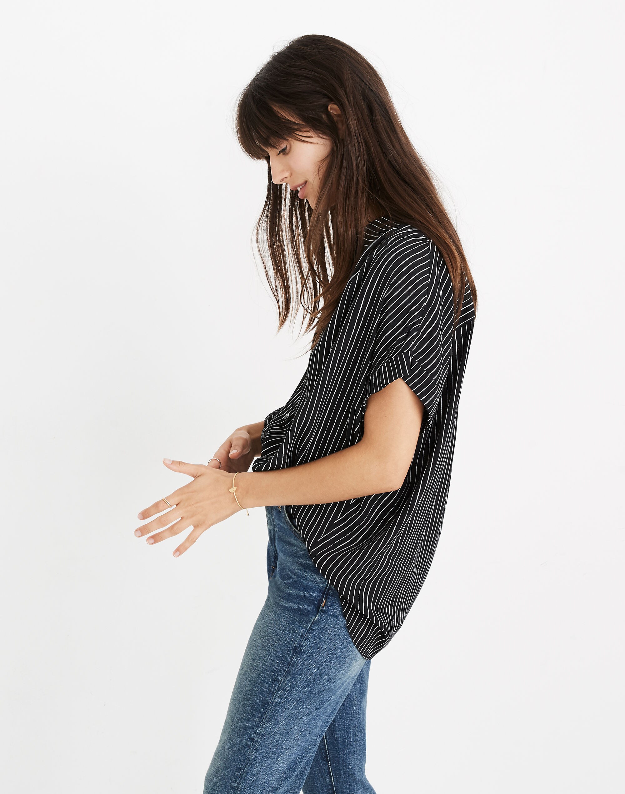 Central Drapey Shirt in Harold Stripe