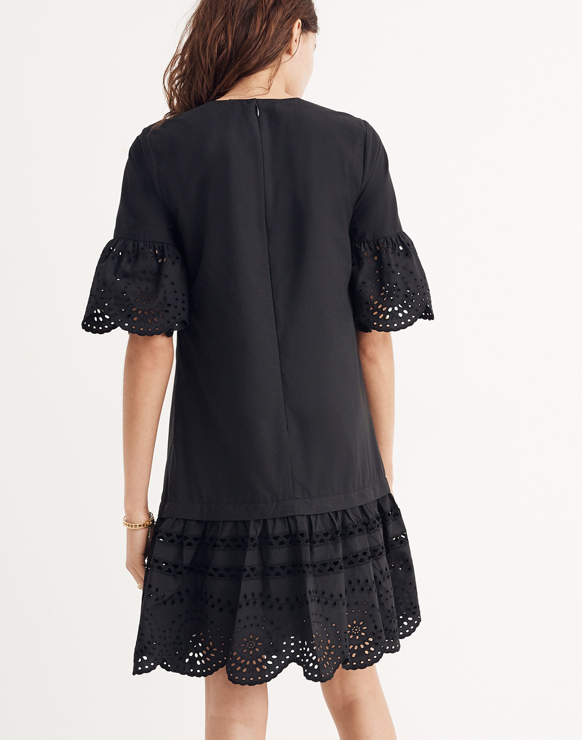 Eyelet Drop-Waist Dress