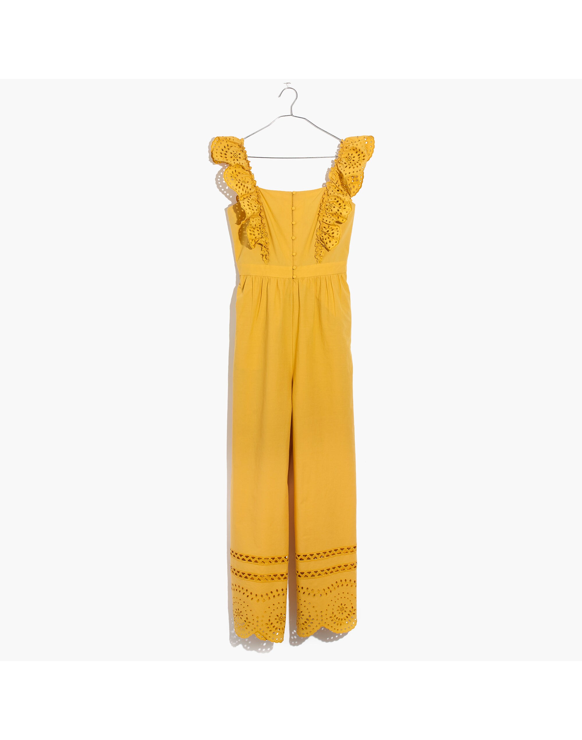 Eyelet Frilled-Strap Jumpsuit