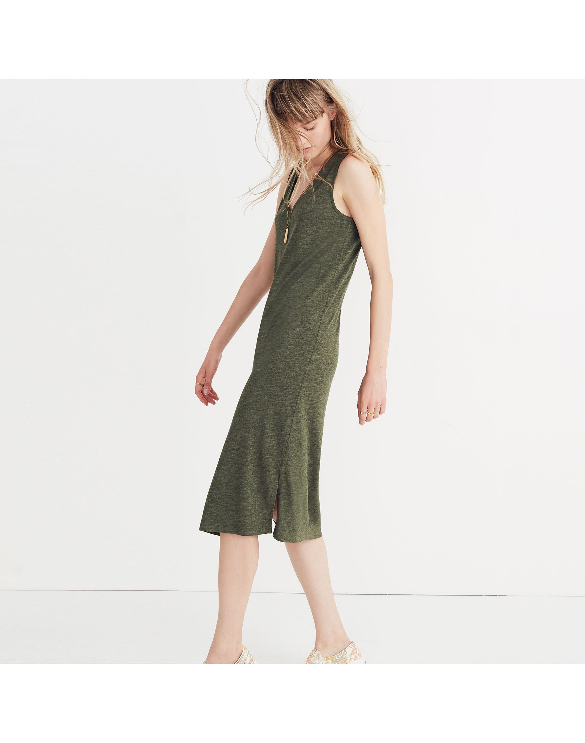 V-Neck Jersey Tank Dress