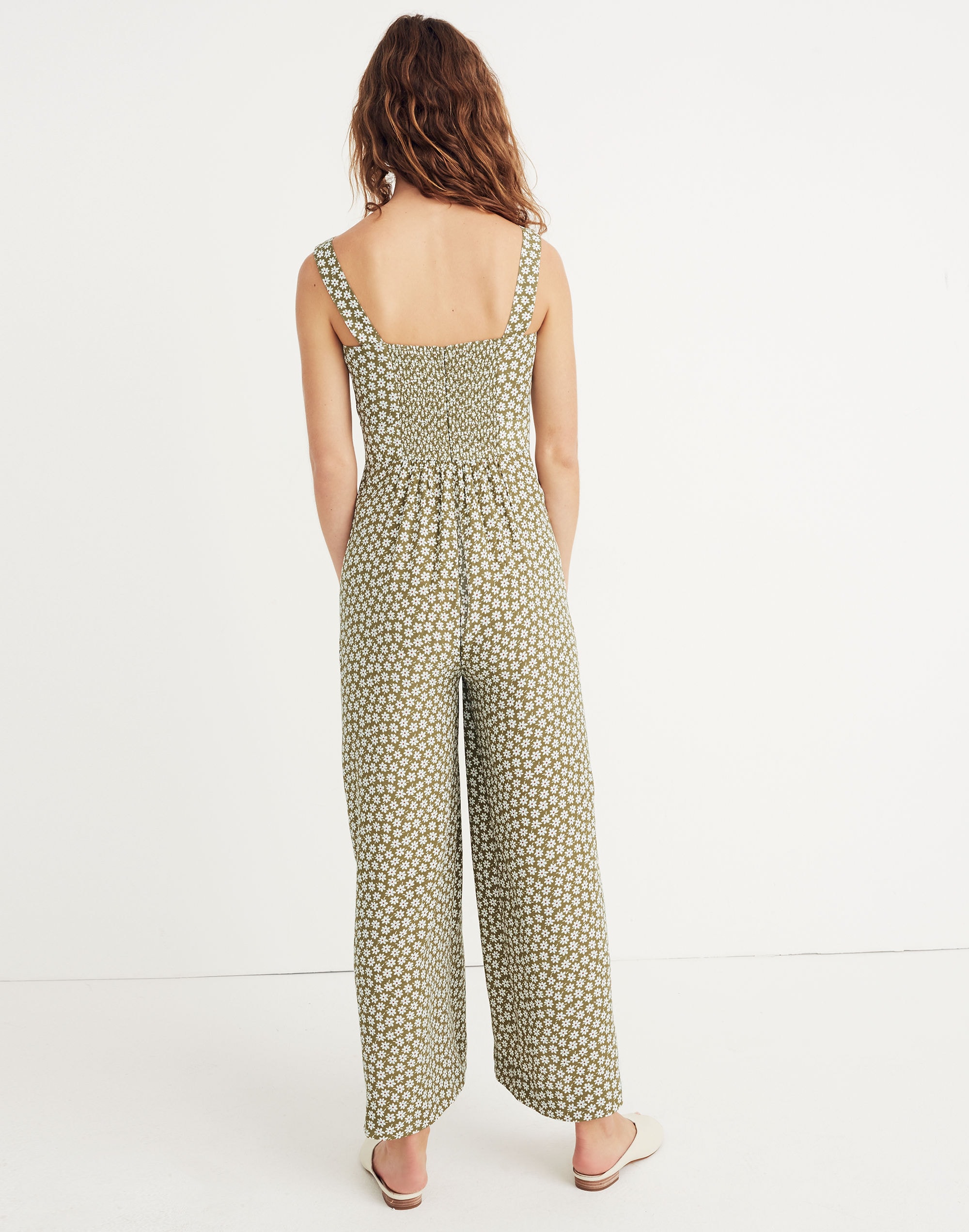 Plumeria Cutout Jumpsuit in Mini Daisy