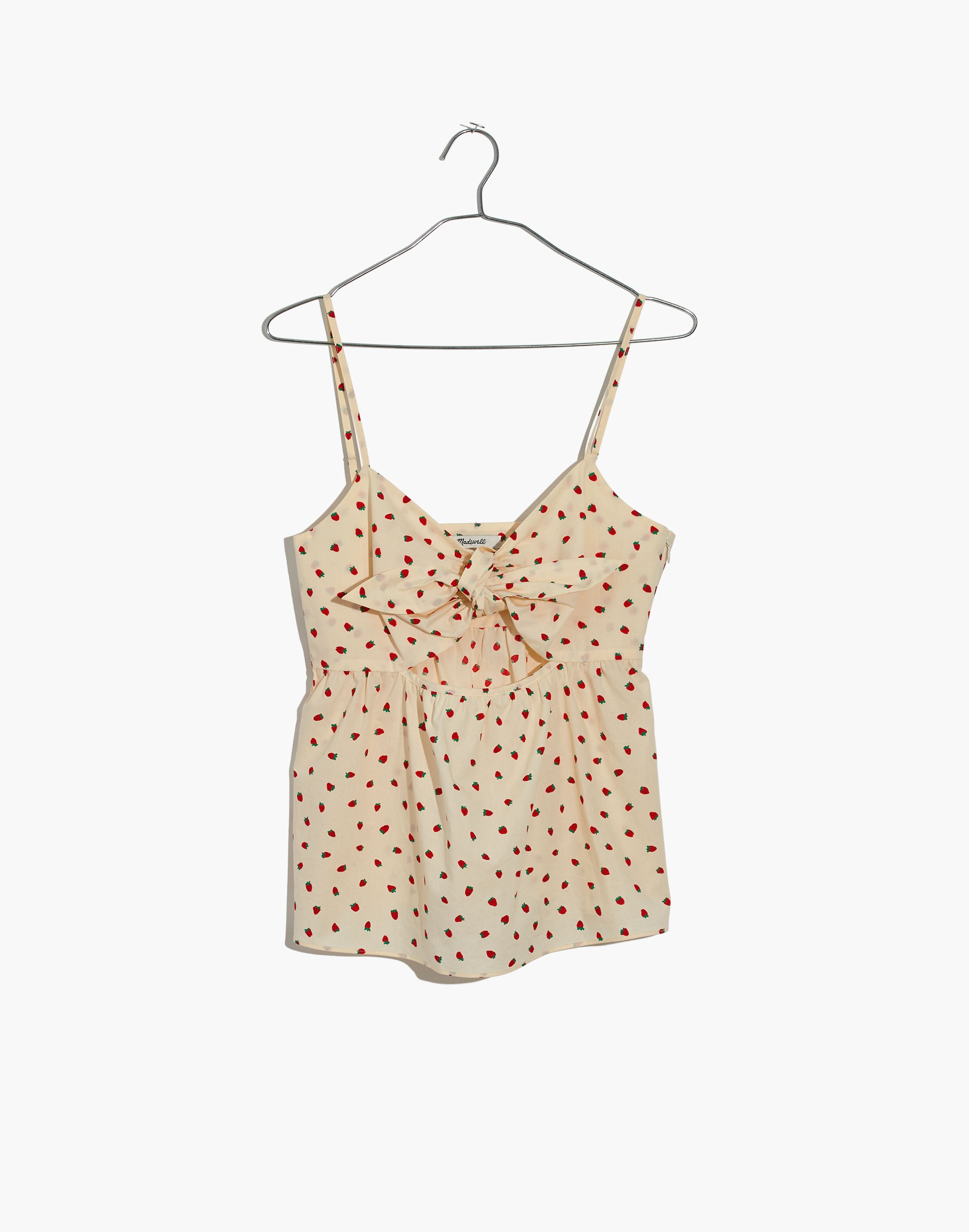Tie-Front Keyhole Cami Top in Fresh Strawberries