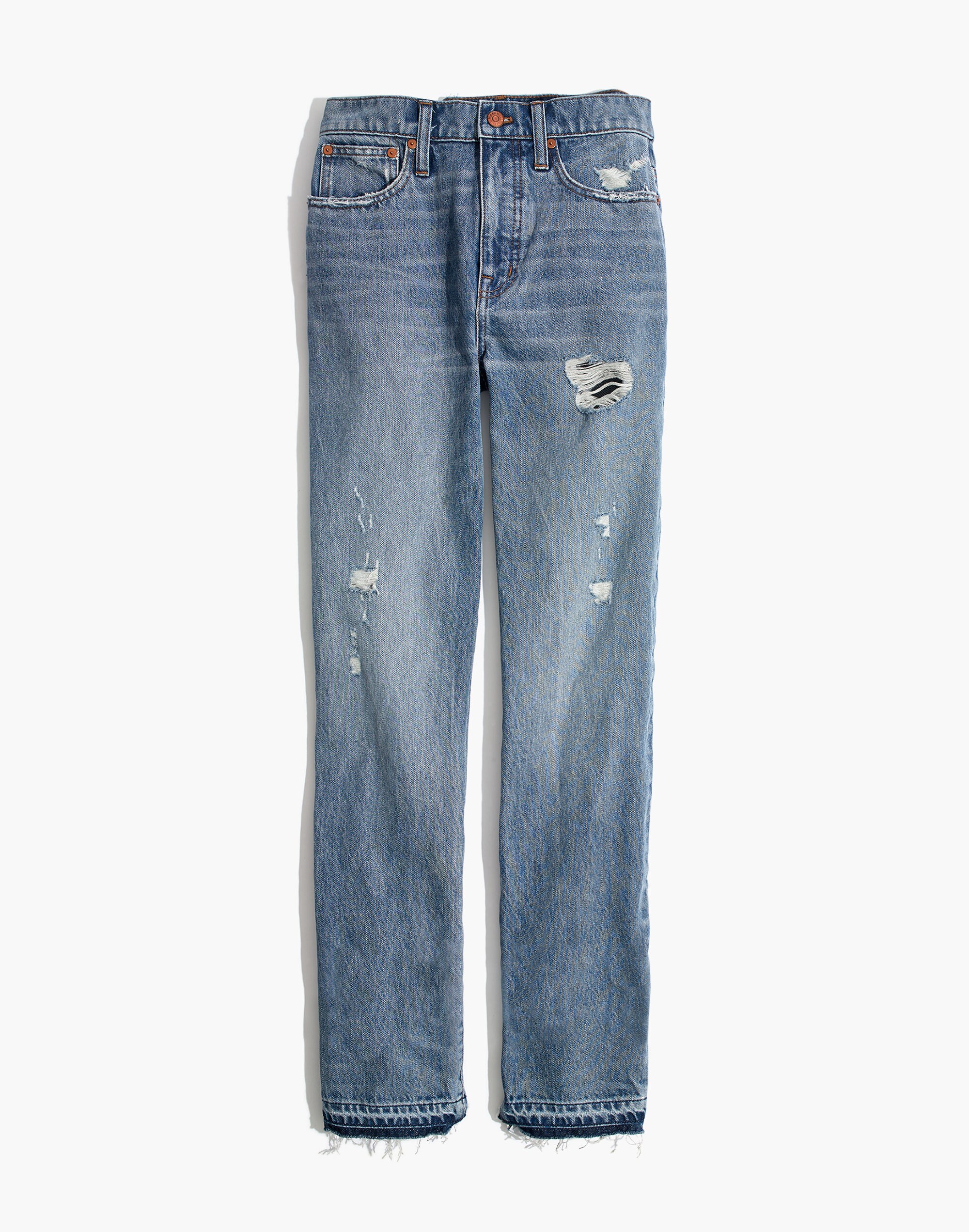 Classic Straight Jeans: Destructed Edition