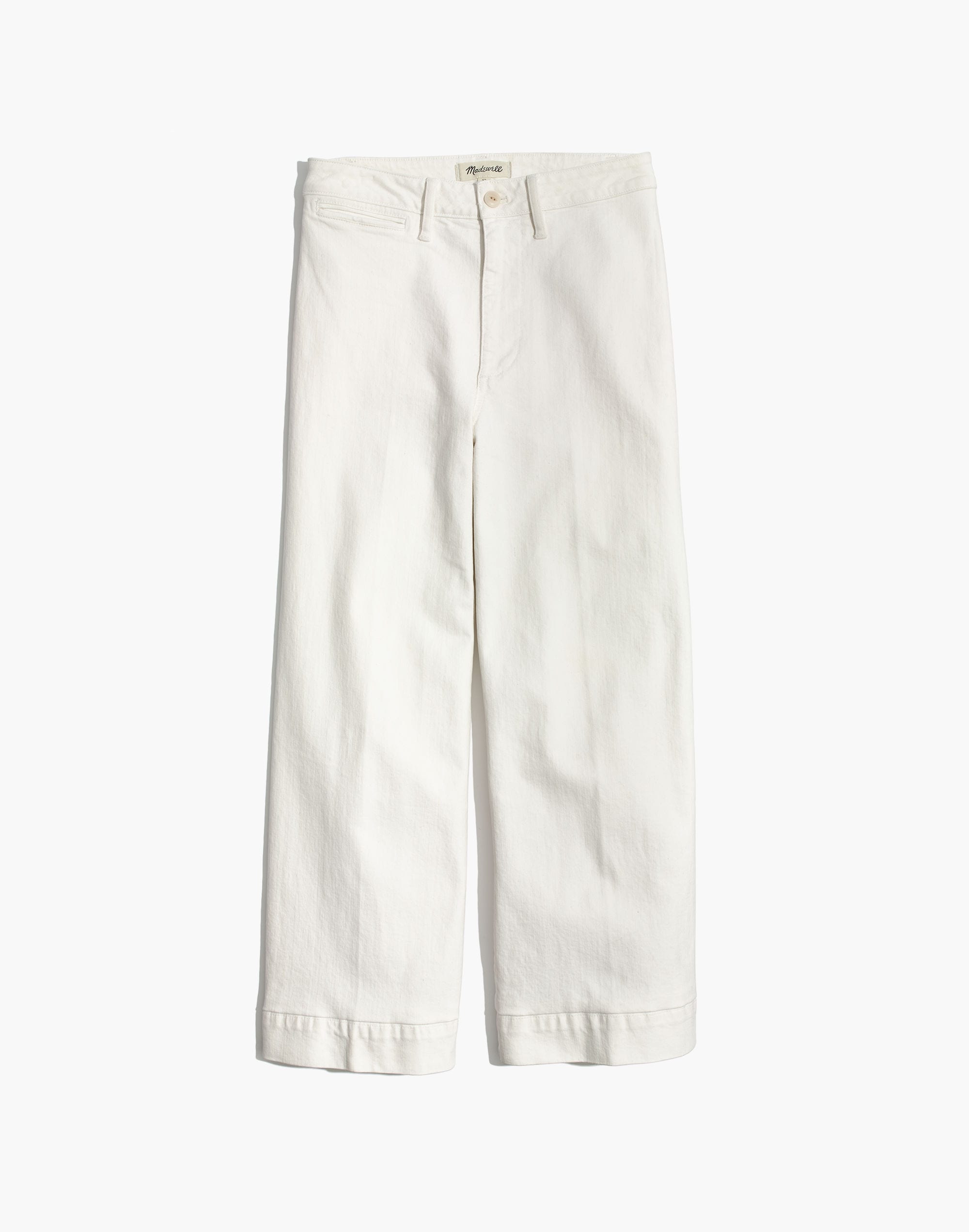 Emmett Wide-Leg Crop Jeans in Tile White