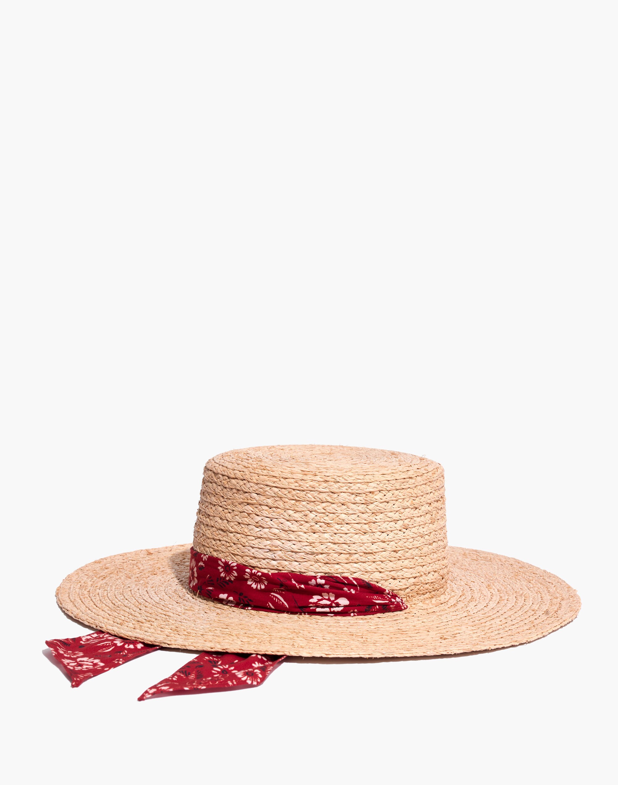 bandana straw hat