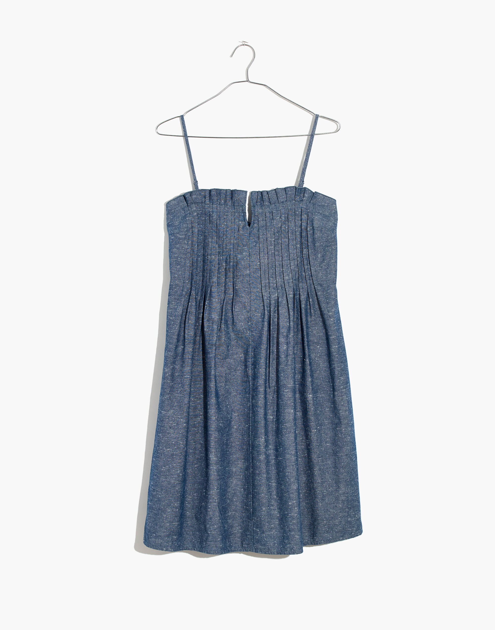 Denim Pintuck Cami Dress